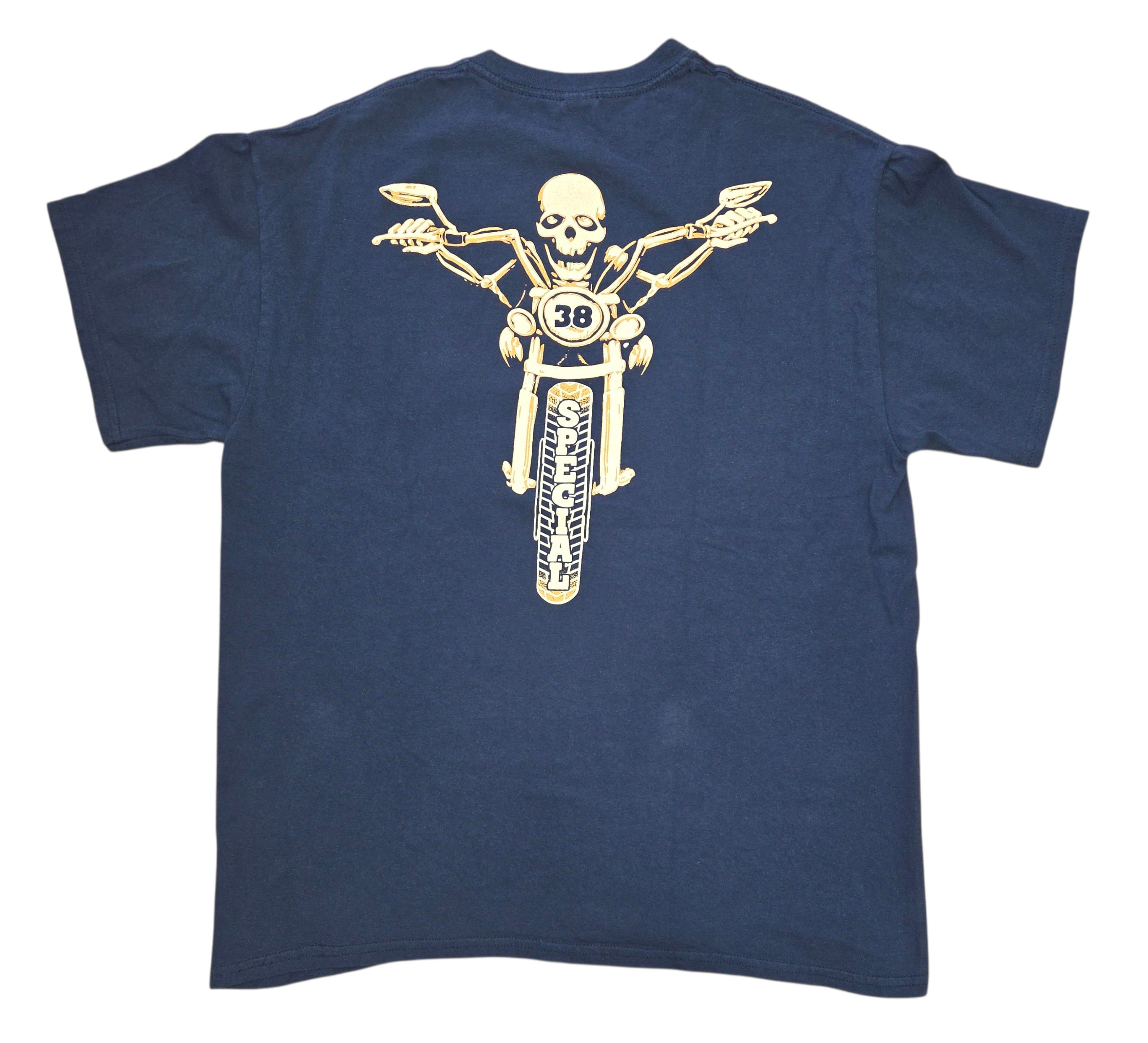 38 Special Hold On Loosely Band Motorcycle Skeleton Concert T-Shirt Mens Large image 2