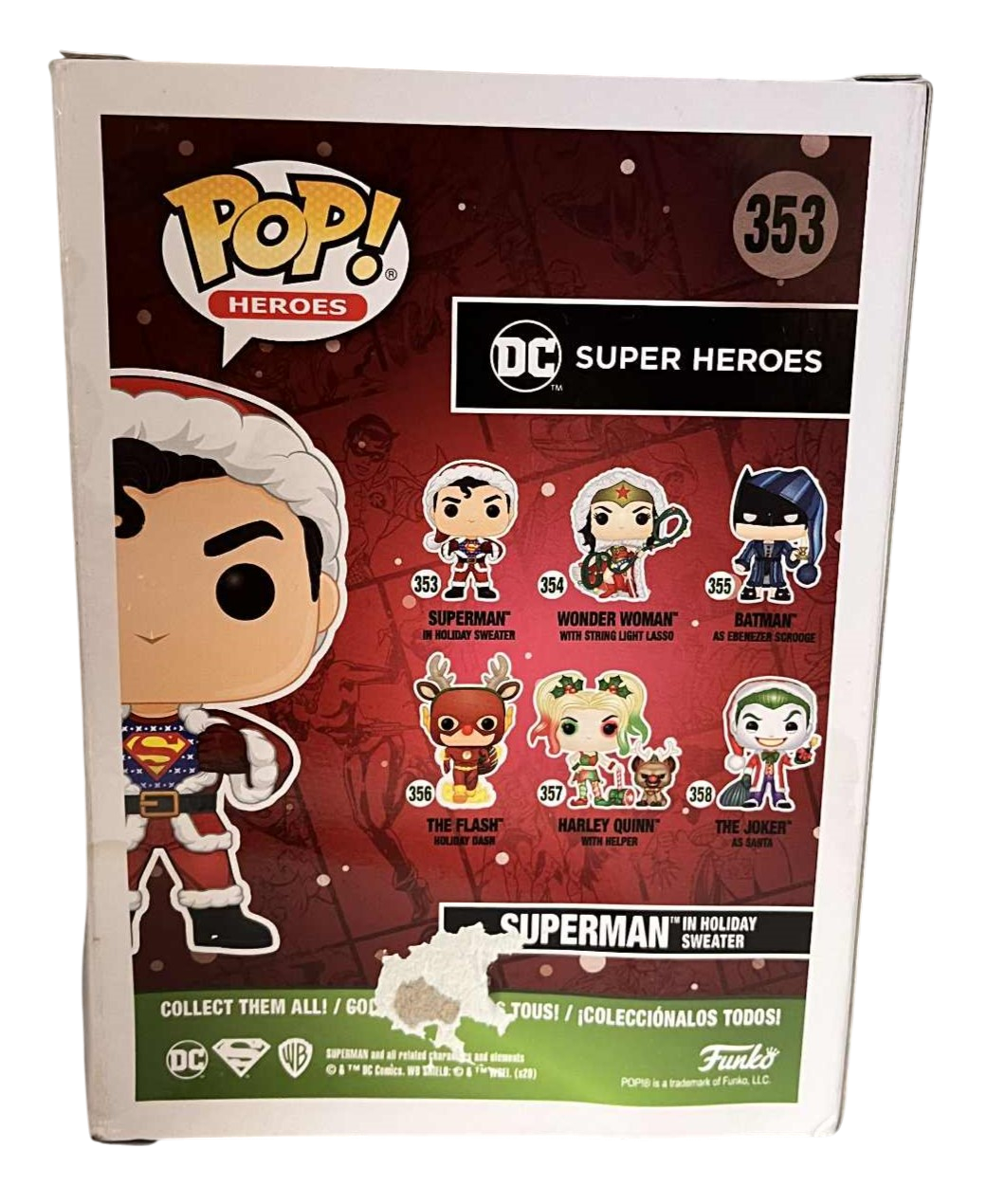 Funko POP! Super Heroes DC Comics Superman In Holiday Sweater #353 image 2