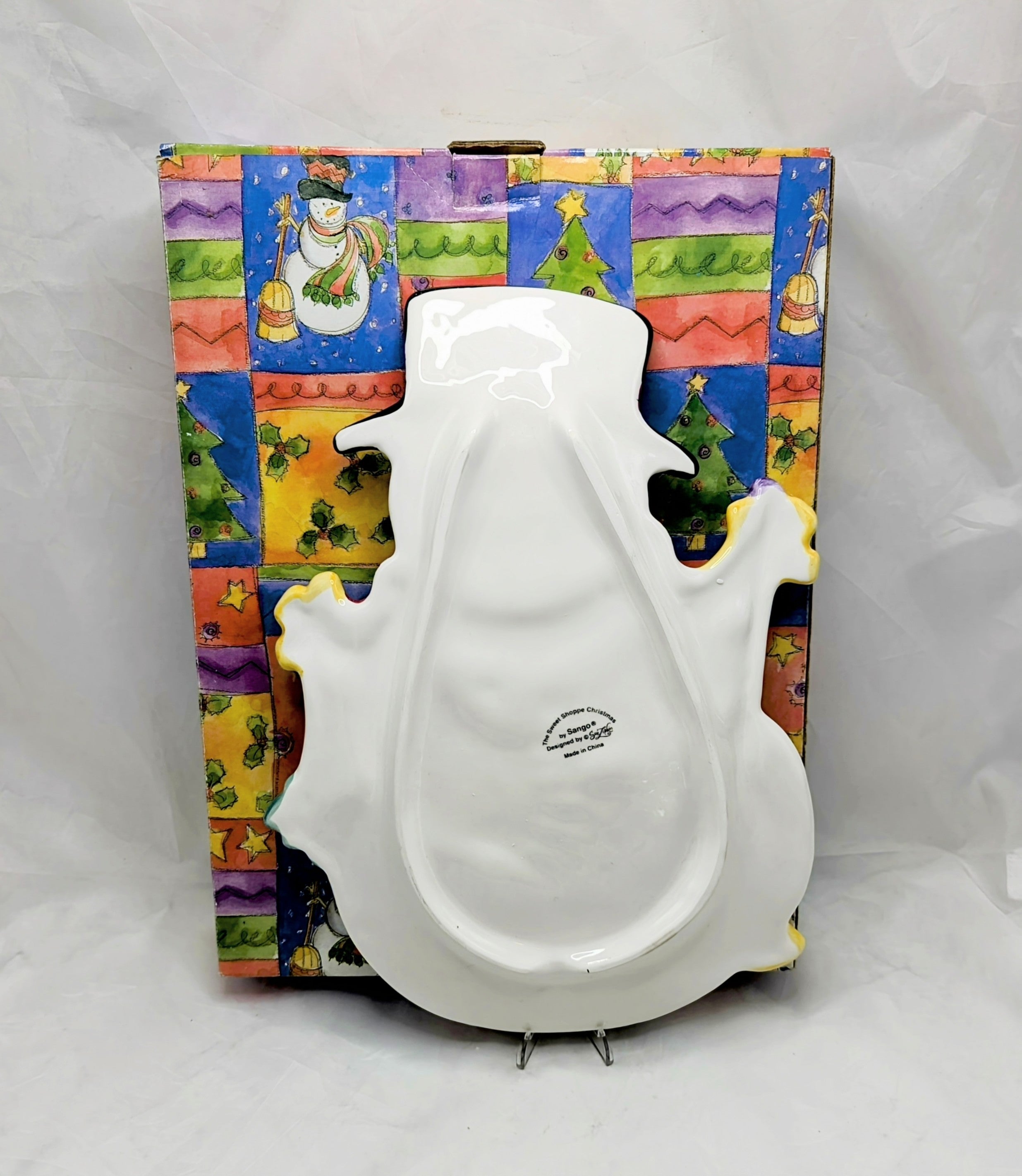 The Sweet Shoppe Christmas by Sango Snowman Cookie Platter 12" image 2