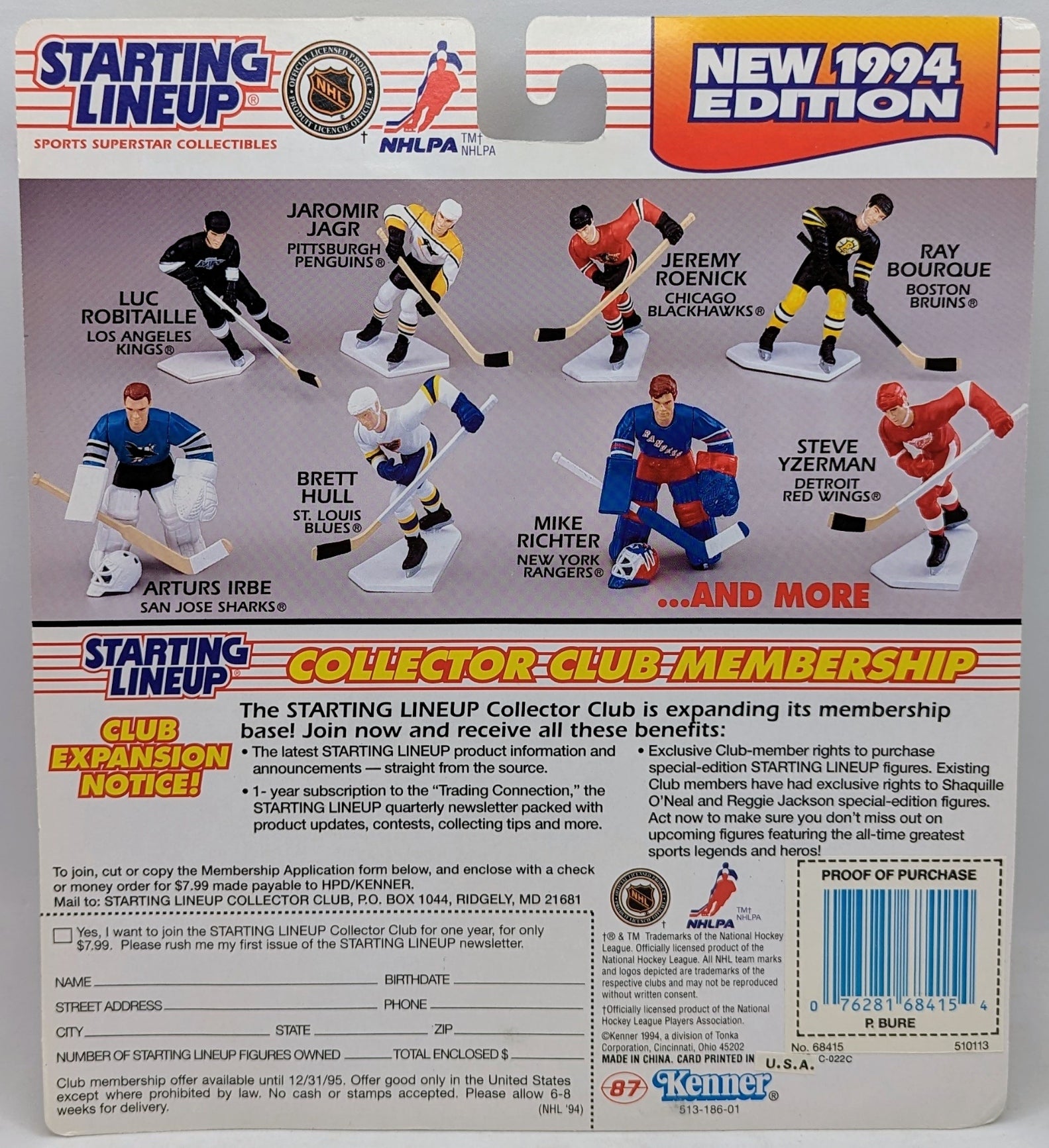 1994 Kenner Starting Lineup Pavel Bure Vancouver Canucks Hockey NHL image 2