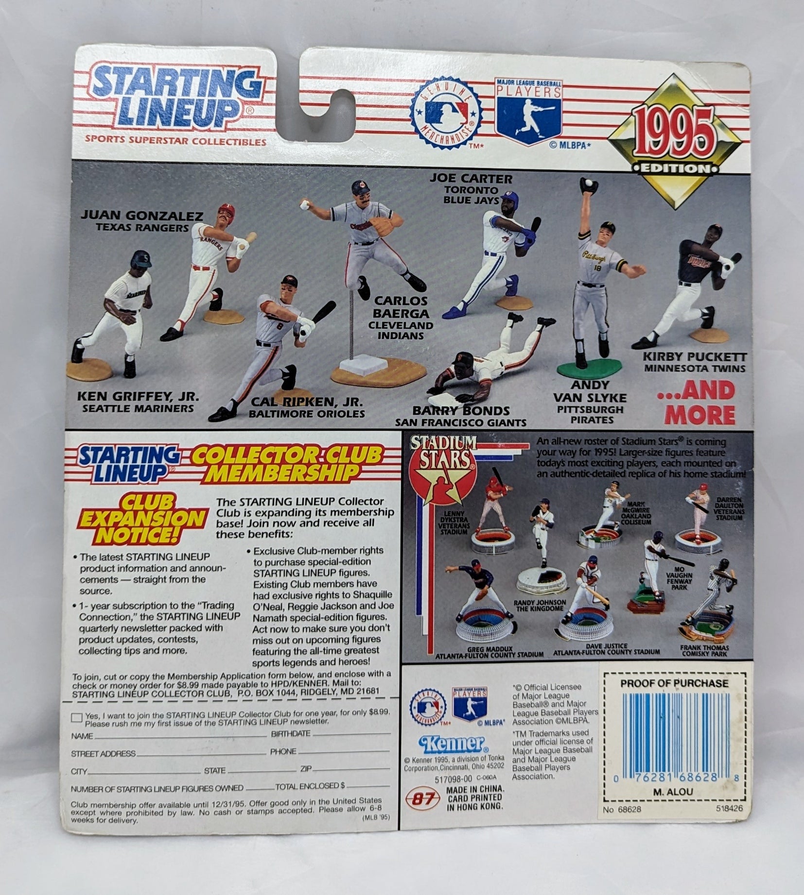 1995 Kenner Starting Lineup Moises Alou Montreal Expos Figure image 2