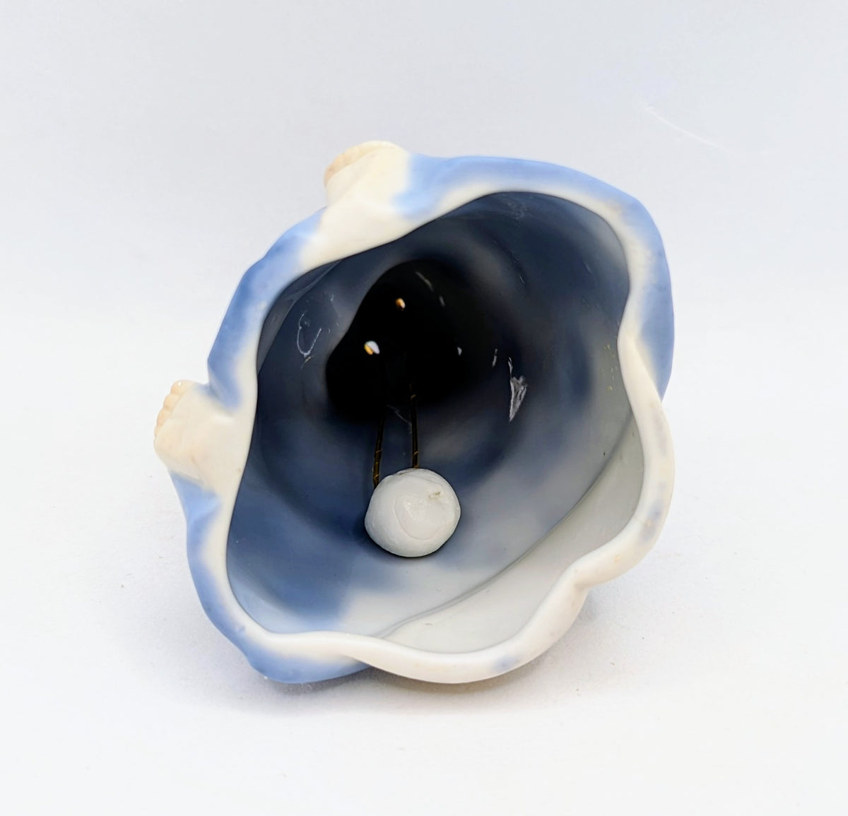 AA Importing St Louis 4.5" Ceramic Baby Wrapped In Blue Blanket Bell Ornament image 3