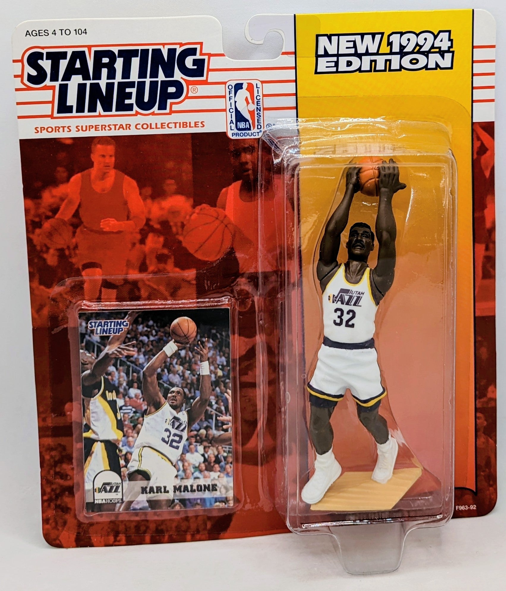 1994 Starting Lineup Karl Malone Utah Jazz Figure