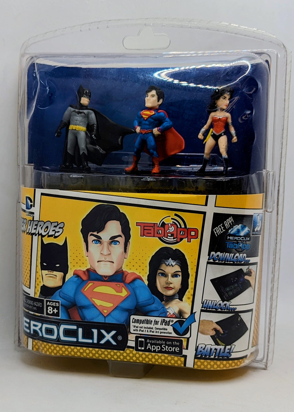 Heroclix Super Heroes DC Comics Batman Superman Wonder Woman Tabapp Pack