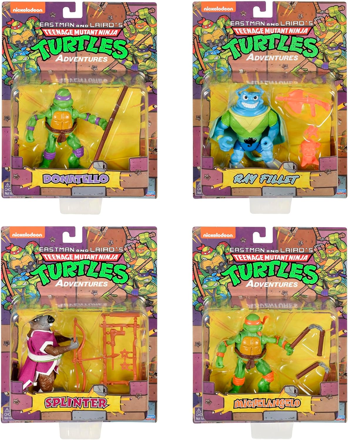 TMNT Teenage Mutant Ninja Turtles Series 2 Comic Adventures Heroes 4 Pack image 2