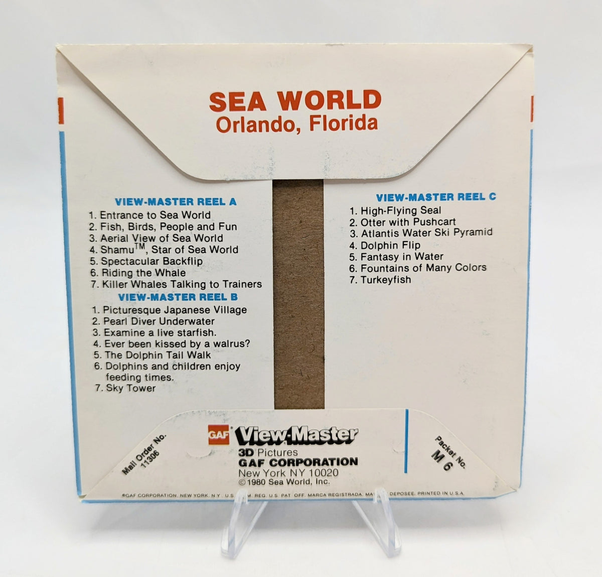 1980 GAF View-Master Sea World Florida 21 3D Pictures 3 Reel Pack image 2