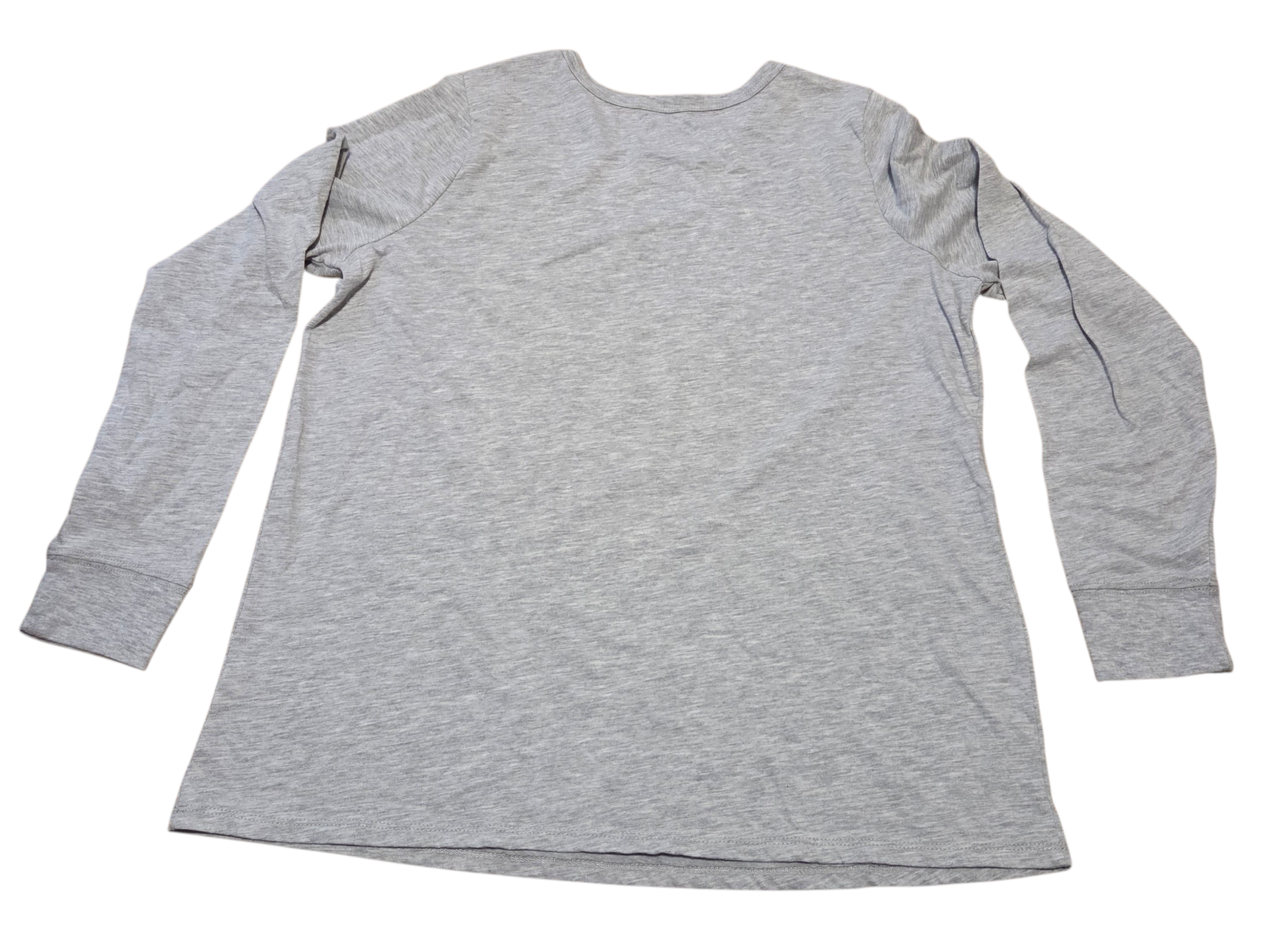 Disney Lady and The Tramp Spaghetti Kiss Long Sleeve Grey Shirt Size 00 image 2