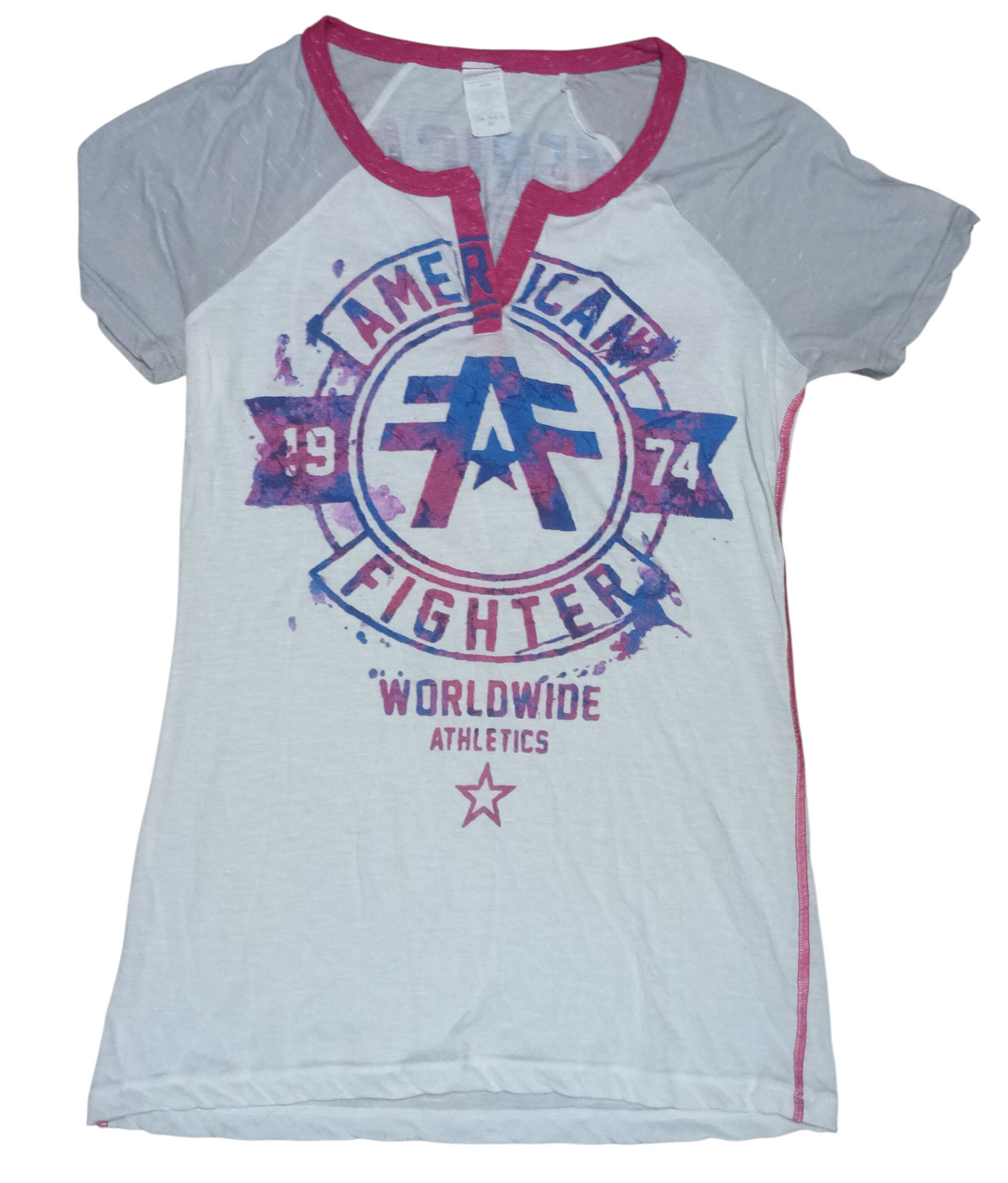 American Fighter Premium Pink/Blue/Purple Womens Small T-Shirt