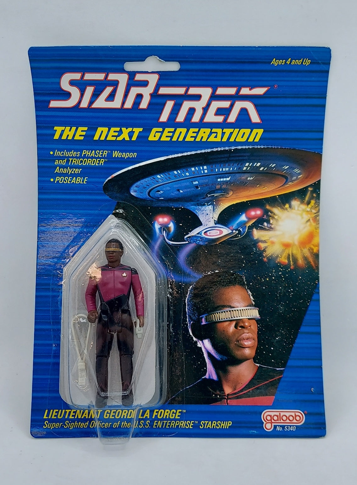 1988 Galoob Star Trek The Next Generation Lieutenant Geordi La Forge