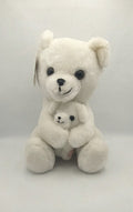 Vintage 1977 Dakin Mama & Baby White Bear 9"