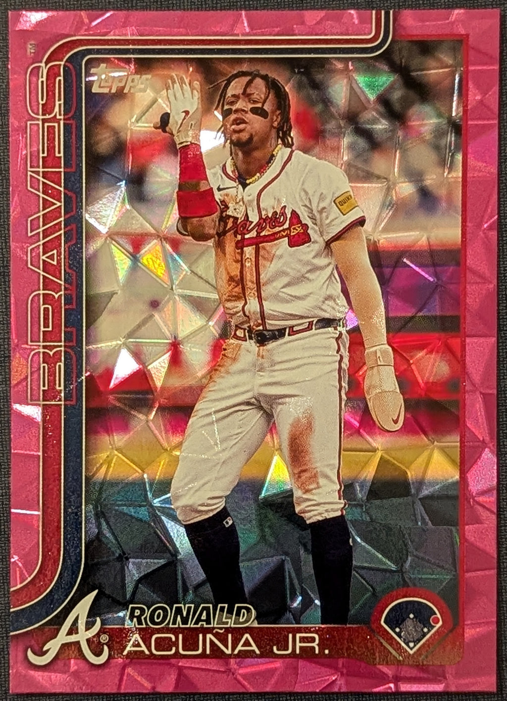2025 Topps Series 1 Ronald Acuna Jr Braves #207 Pink Diamante Hanger Exclusive