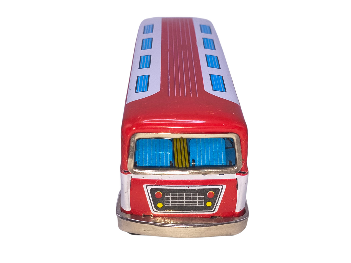Vintage Tour Bus SFTF Toy Friction Tourist Coach MF 130 Original Box China image 4