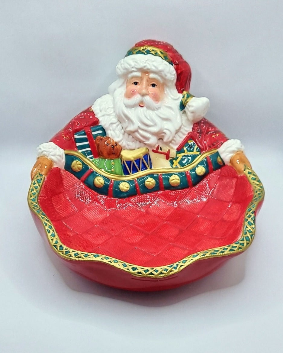 Dillard's Trimmings Thoroughbred Santa Bowl 10" image 2