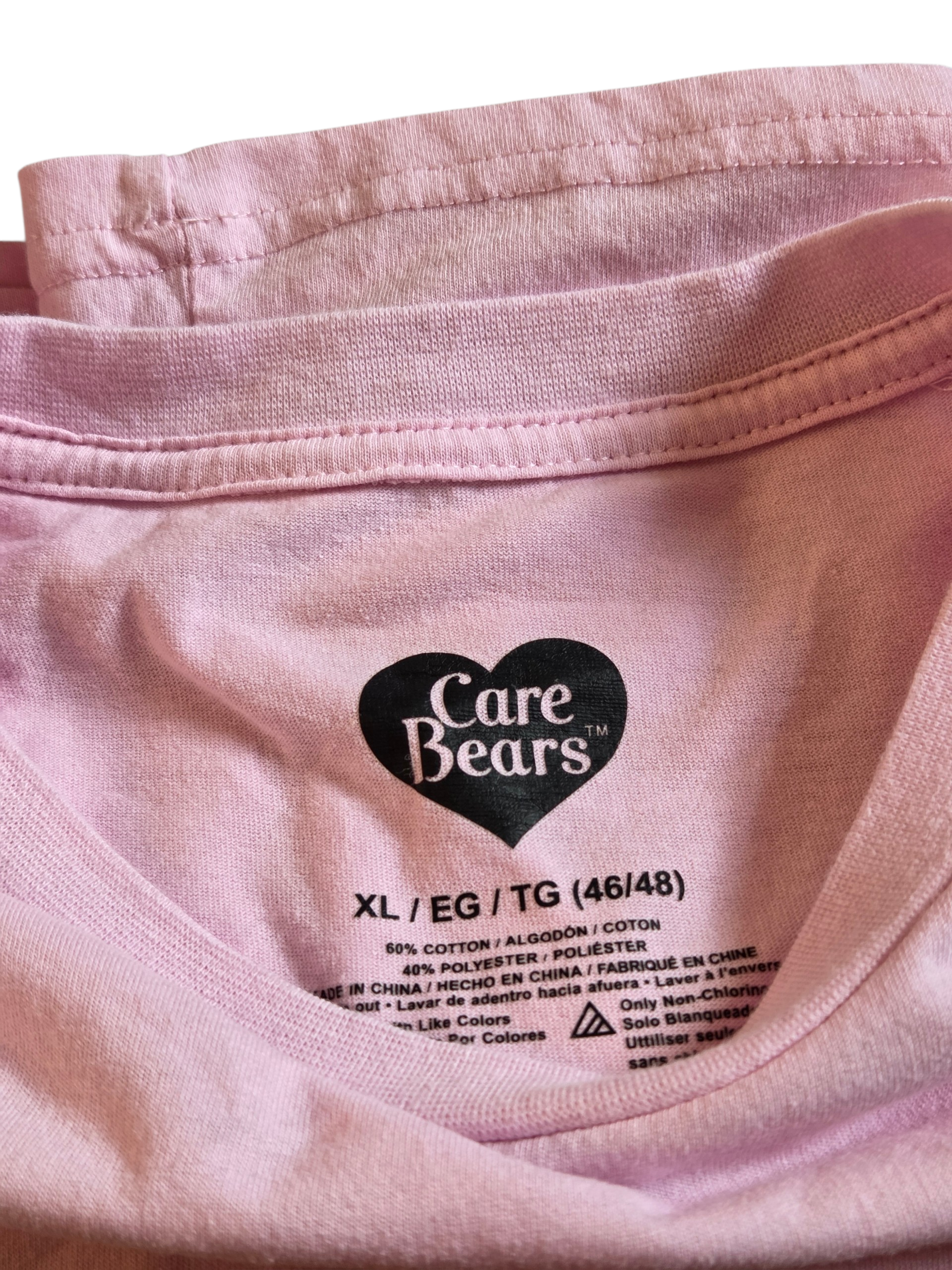Care Bears Cheer Bear Belly Badge Graphic Rainbow Cosplay T-Shirt XL image 3