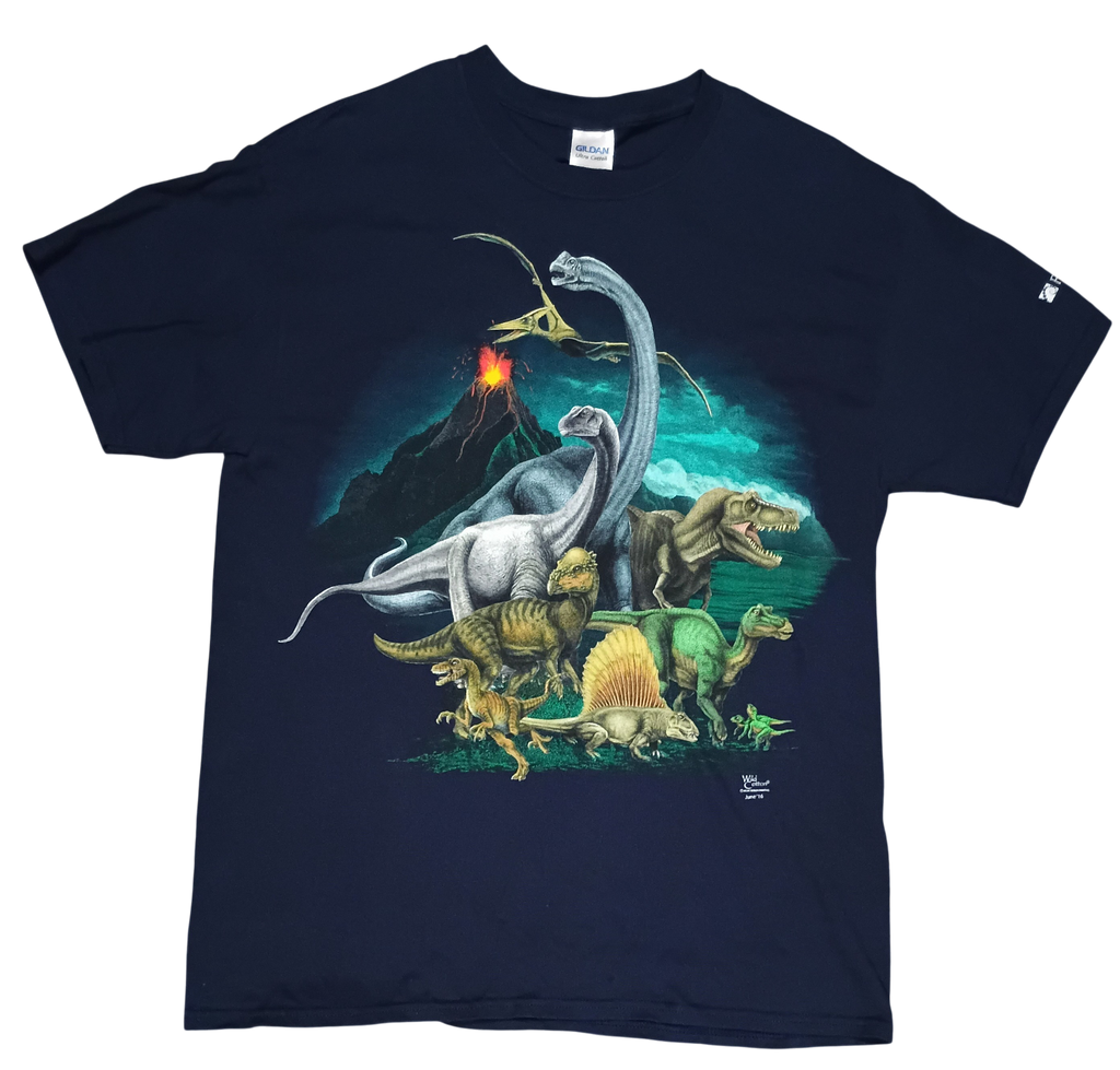 2016 Wild Cotton Fernbank Museum Of History Dinosaur Prehistoric Mens T-Shirt L