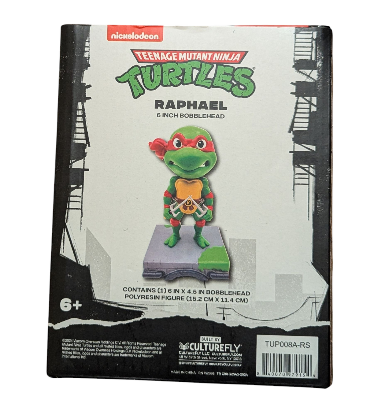 CultureFly TMNT Teenage Mutant Ninja Turtles Raphael 6 Inch Bobblehead image 2