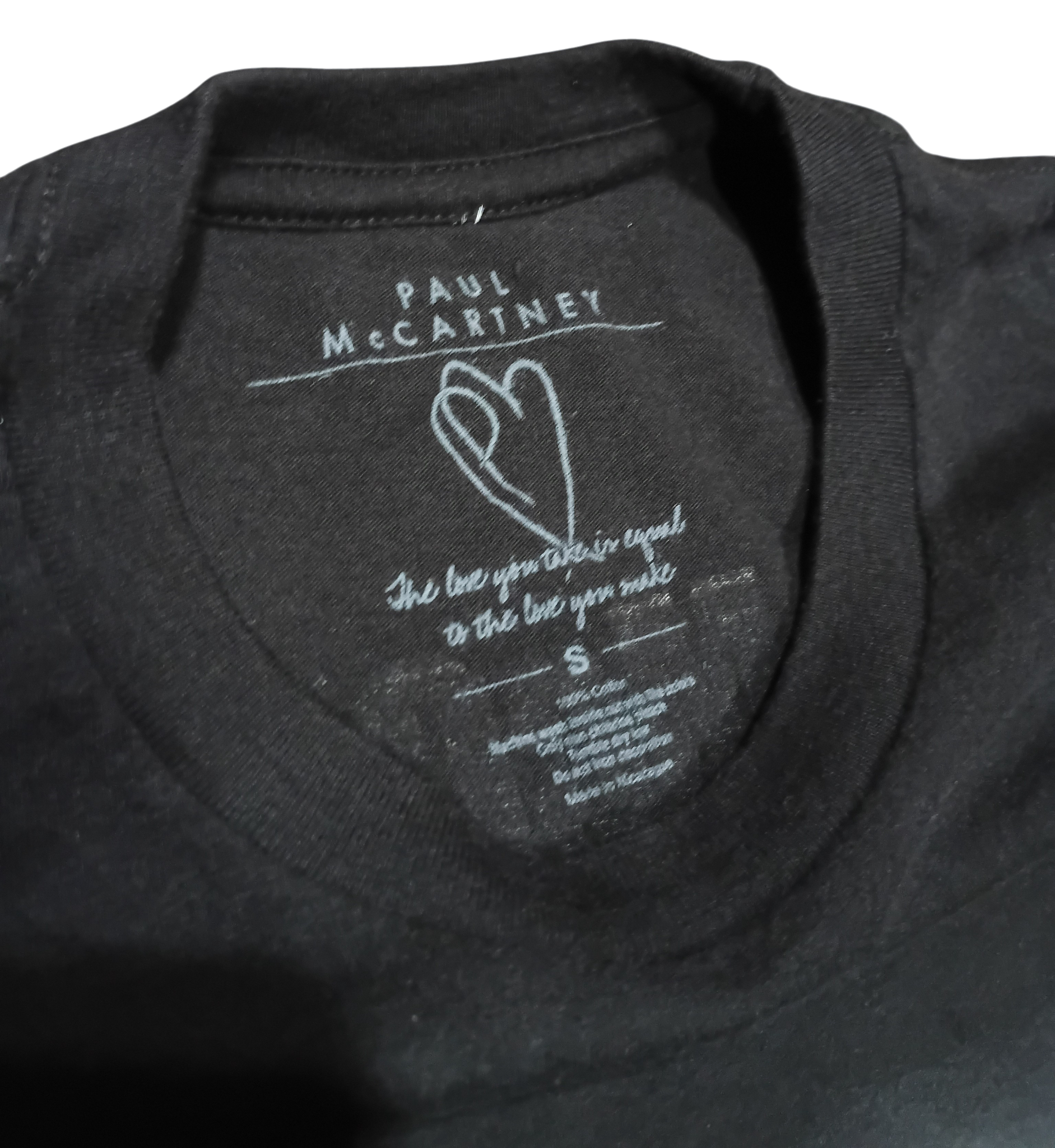 2013 Paul McCartney Out There Tour Macca Double Sided Black T-Shirt Size Small image 3