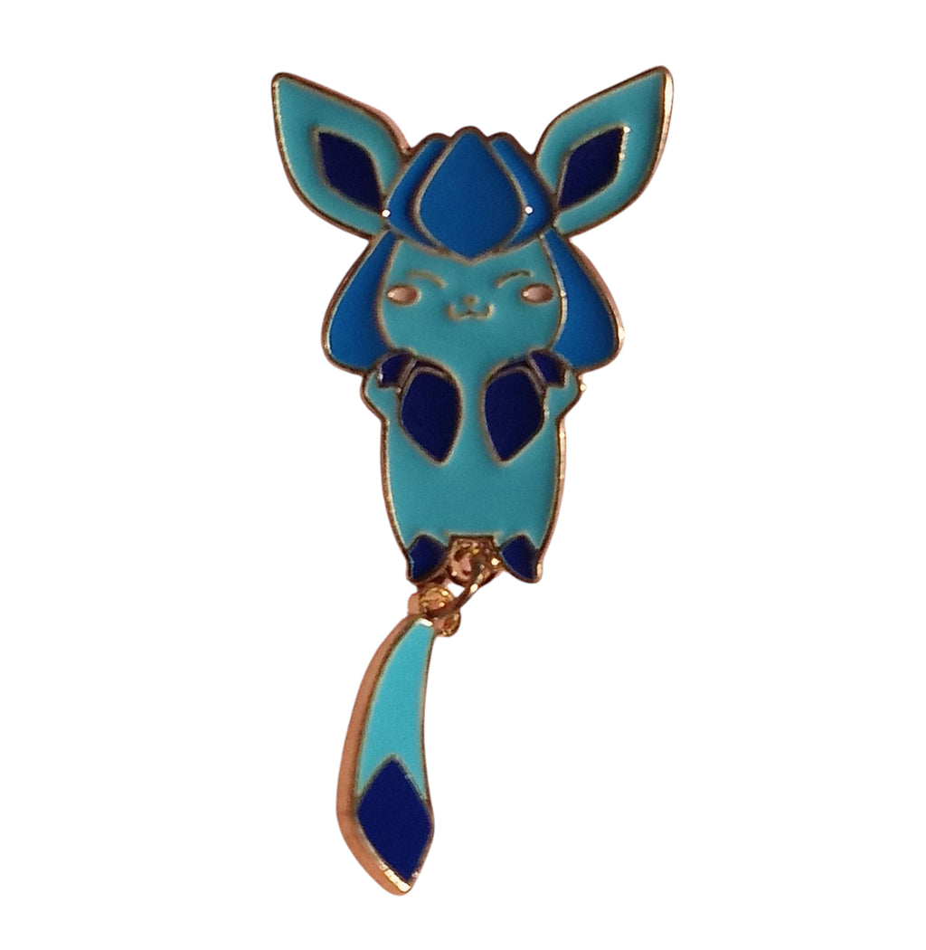 Nintendo Pokemon Cute Eevee Evolutions Glaceon Dangle Enamel Pin