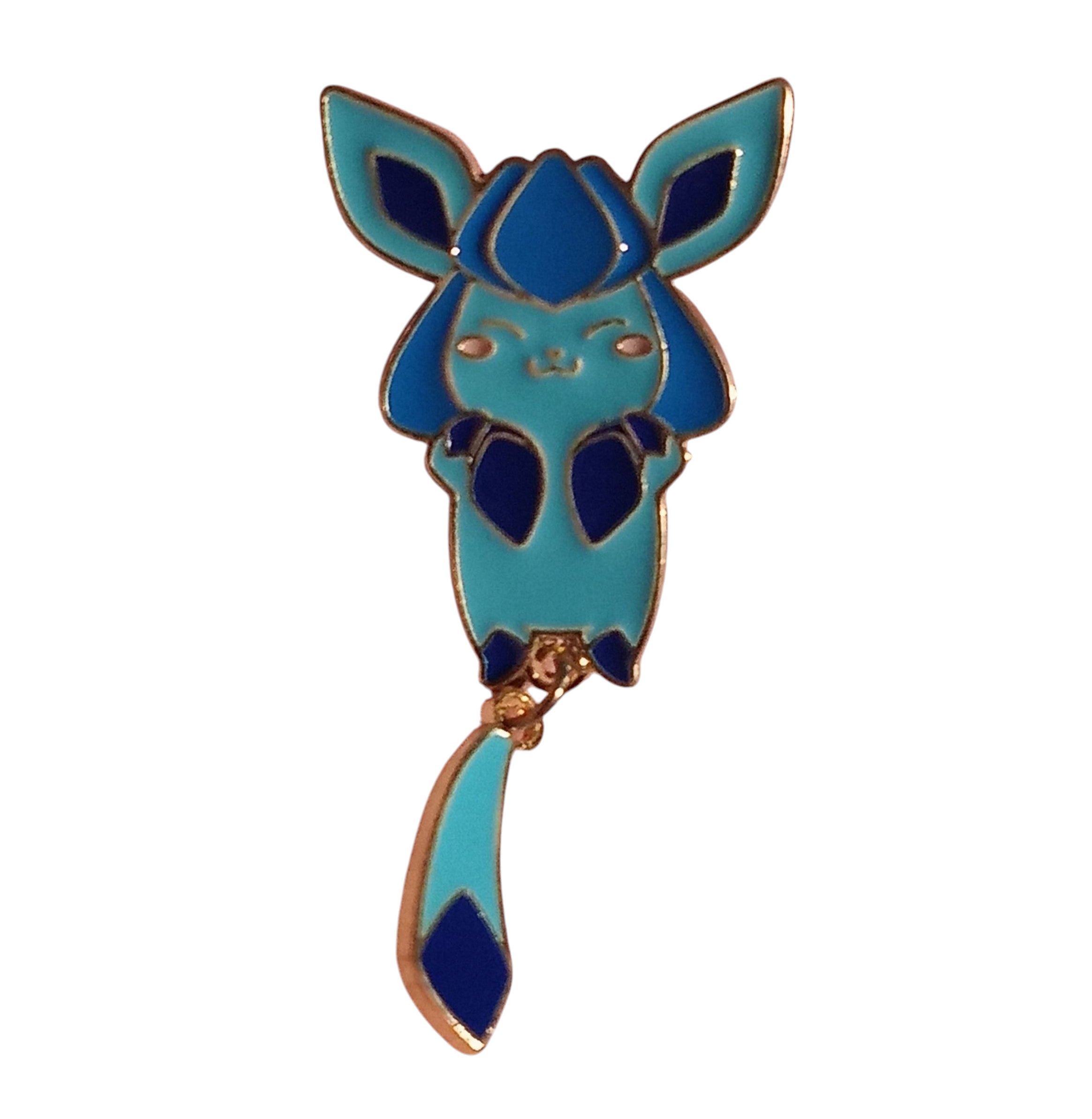 Nintendo Pokemon Cute Eevee Evolutions Glaceon Dangle Enamel Pin