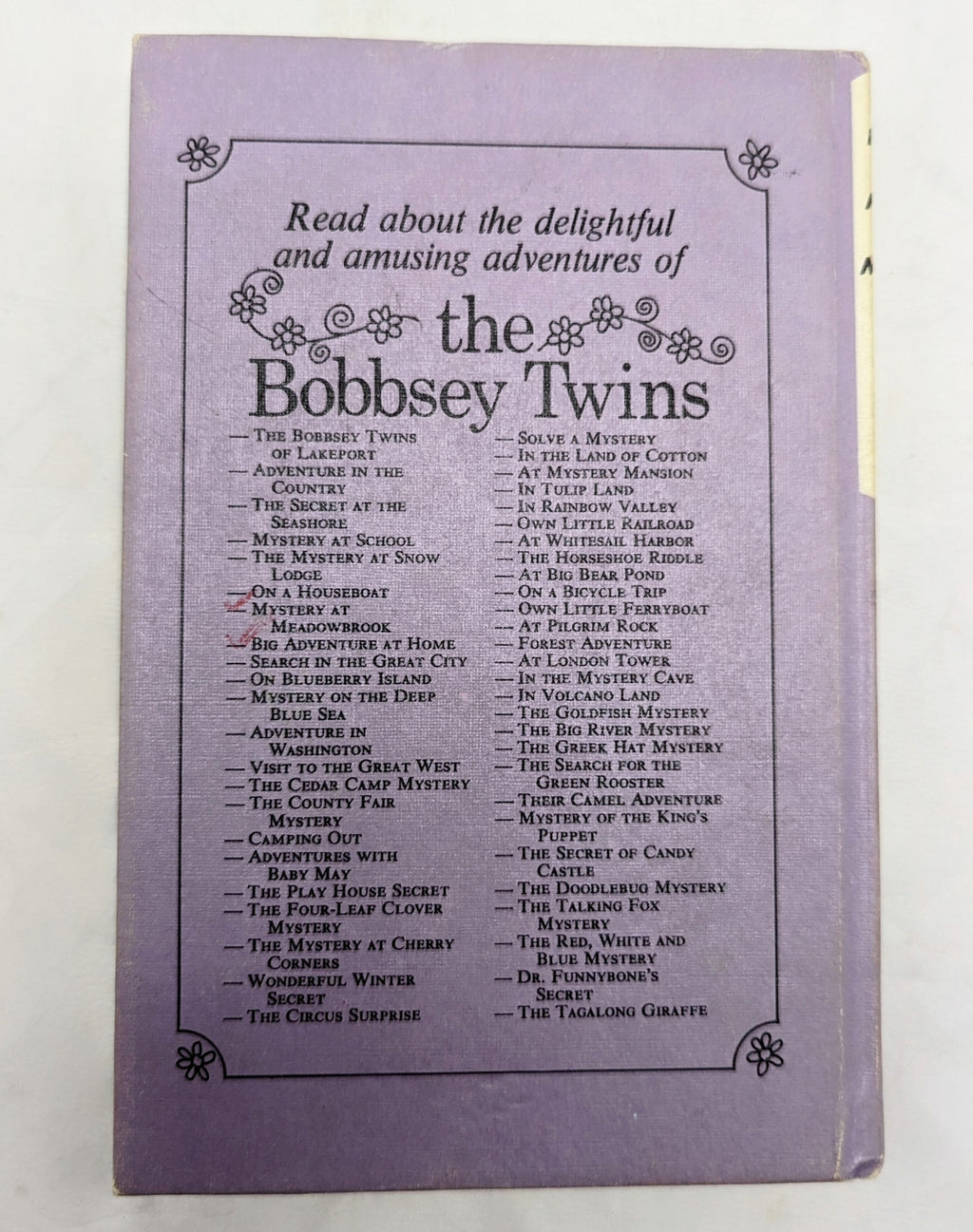 1963 The Bobbsey Twins' Mystery At Meadowbrook by Laura Lee Hope HC image 3