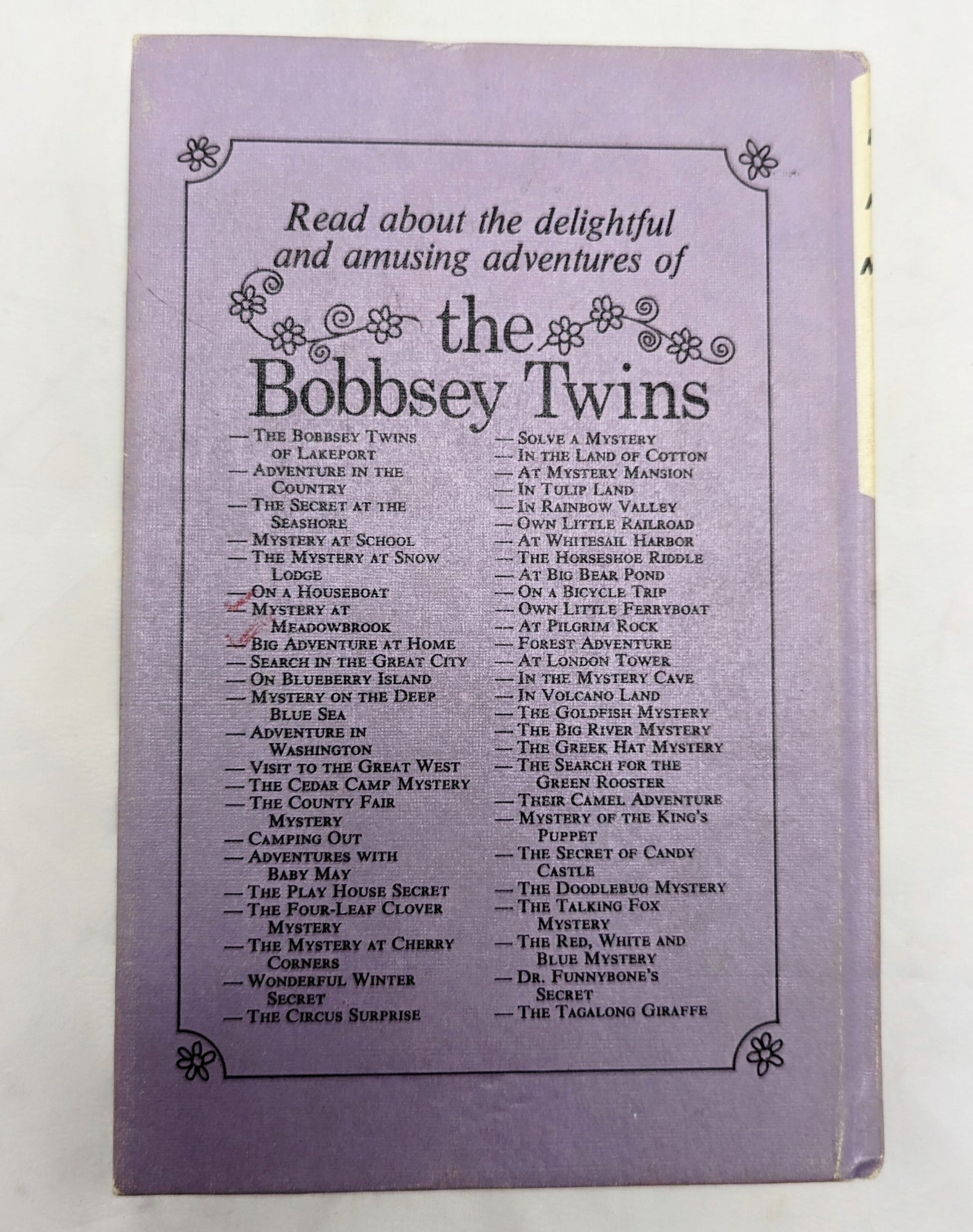 1963 The Bobbsey Twins' Mystery At Meadowbrook by Laura Lee Hope HC image 3