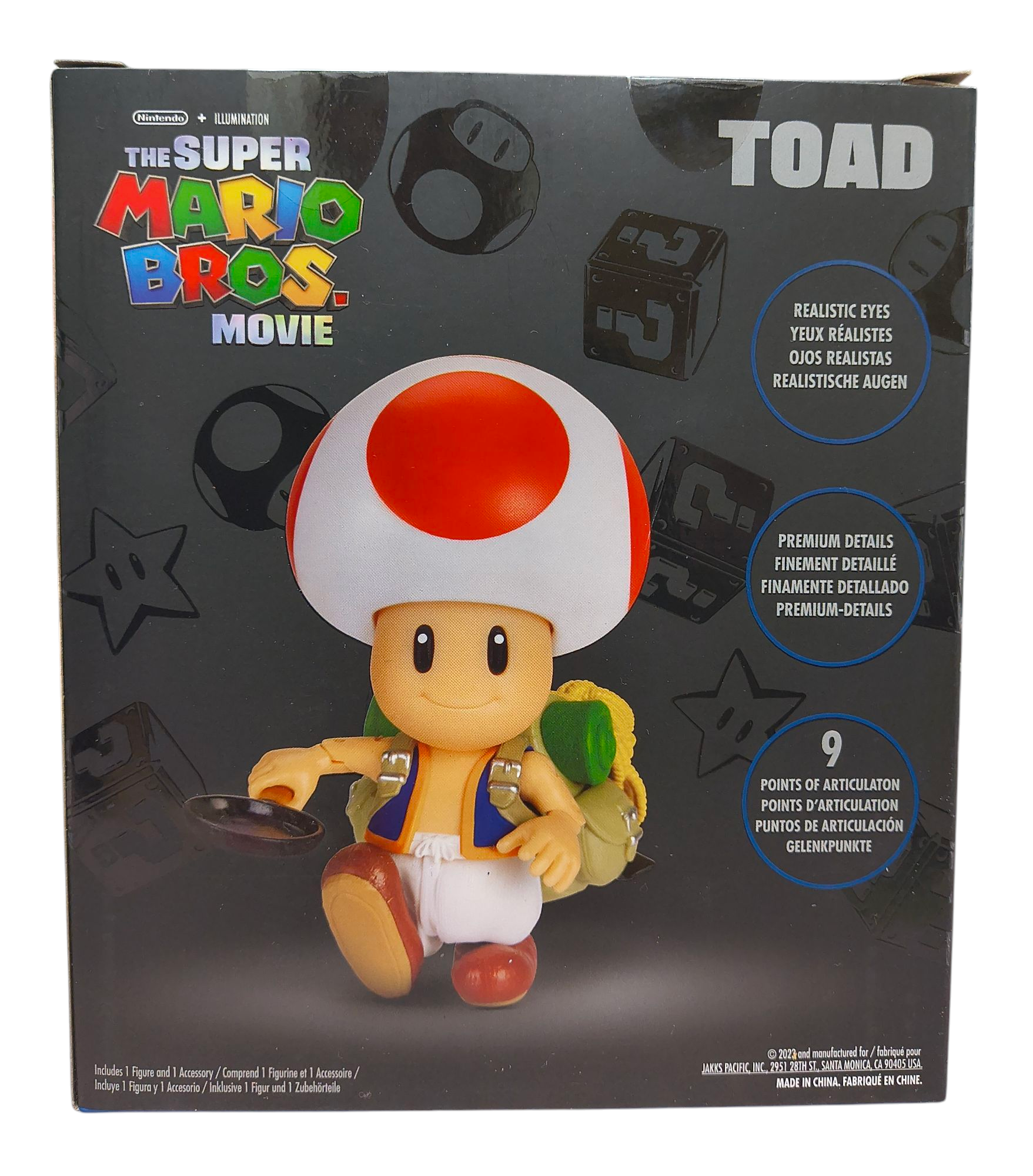 Jakks Nintendo Super Mario Bros Movie - Toad w/ Frying Pan image 2