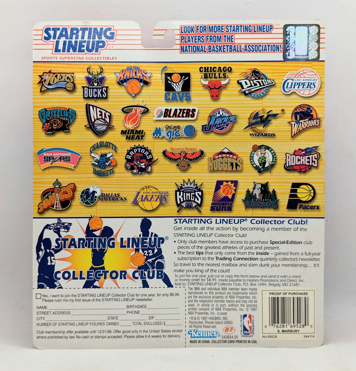 1997 Starting Lineup Stephon Marbury Minnesota Timberwolves Basketball Figure image 2