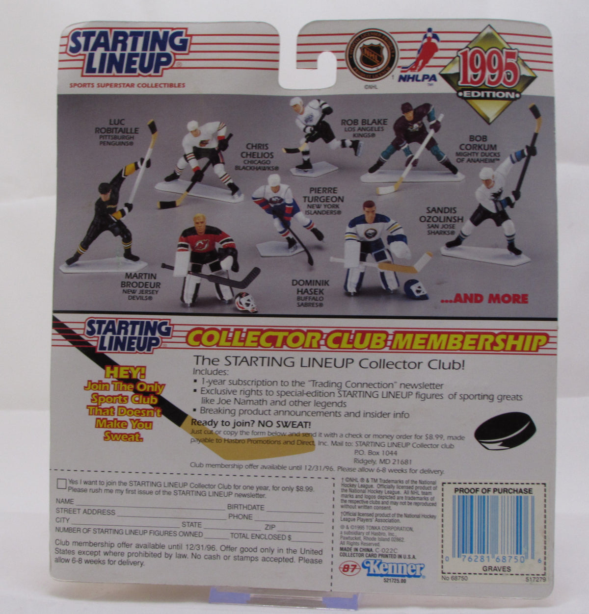 1995 Starting Lineup Adam Graves New York Rangers Hockey Figure image 2