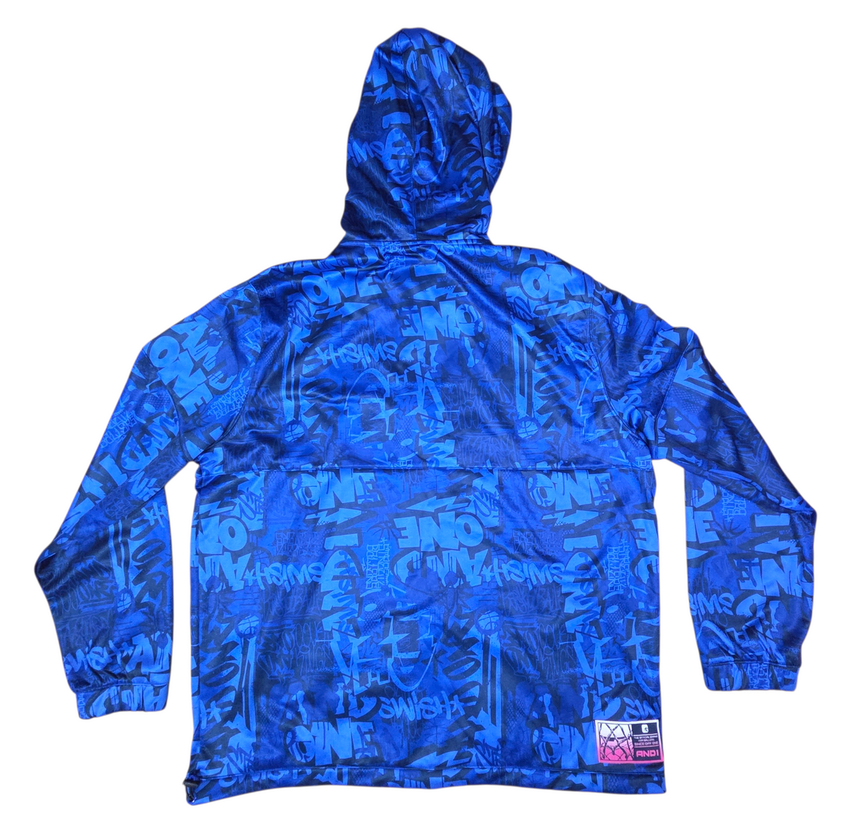 And1 Basketball Jumpshot Blue Graffiti Jacket And Pants Mens XL image 2