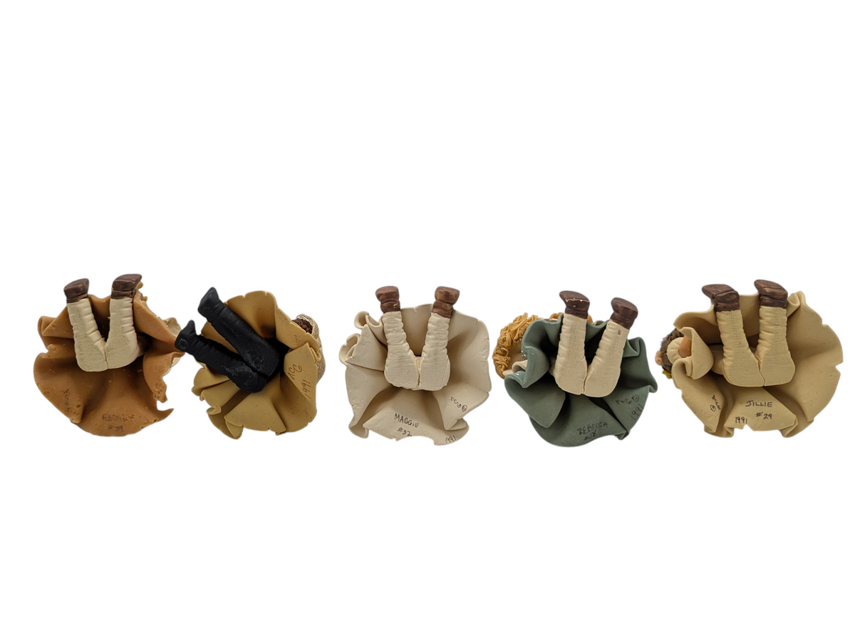1991 ACG Handmade Clay Ragamuffin Girls - Set of 5 image 3