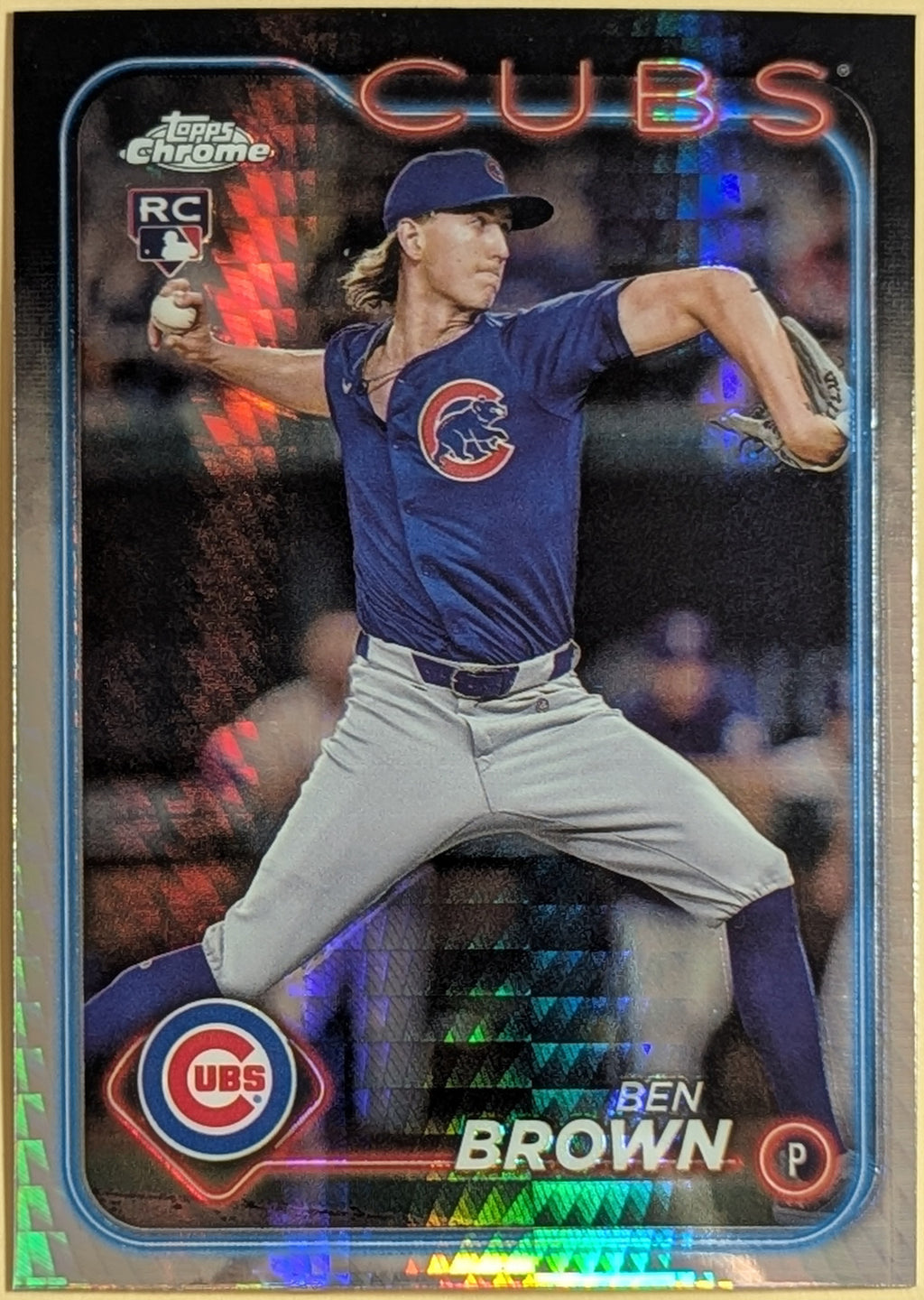 2024 Topps Chrome Update #USC67 Ben Brown RC Prism Refractor Chicago Cubs