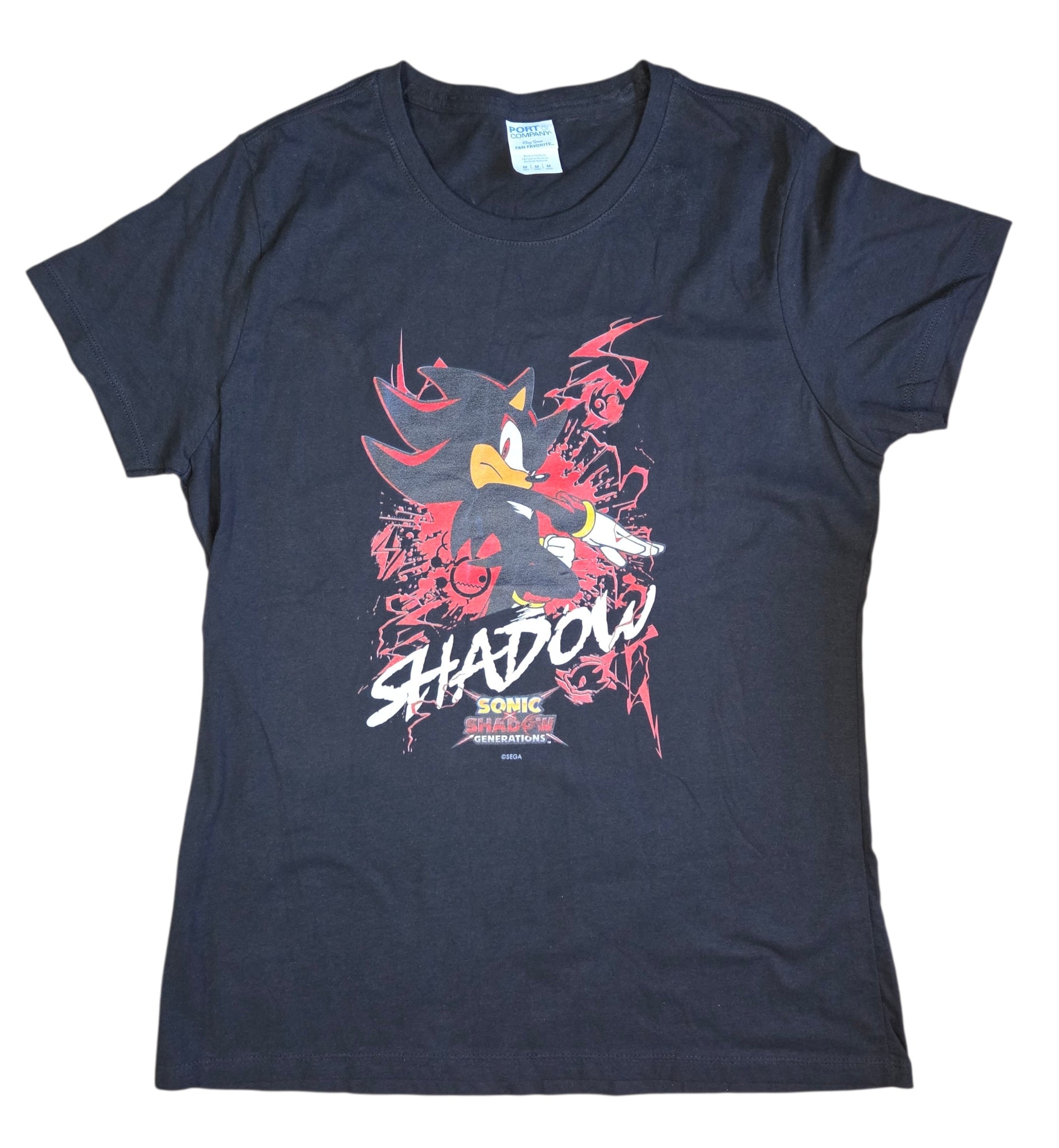 Sonic X Shadow Generations Shadow Promotional Black T-Shirt Size Medium
