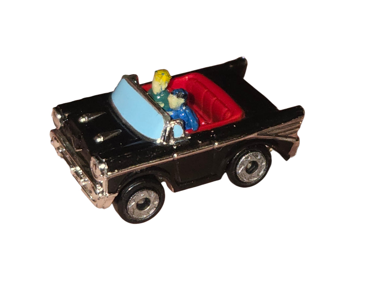 1994 Galoob Micro Machines Black '57 Chevy Bel Air Convertible w/ Passengers
