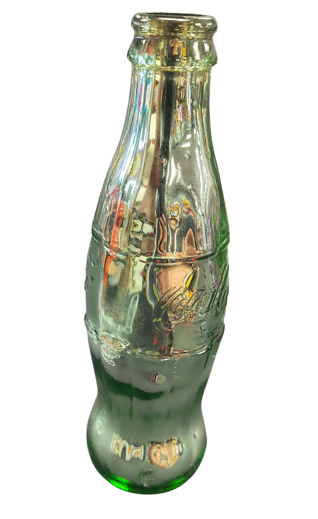 Coca Cola Charlotte NC Chrome Glass Bottle image 2