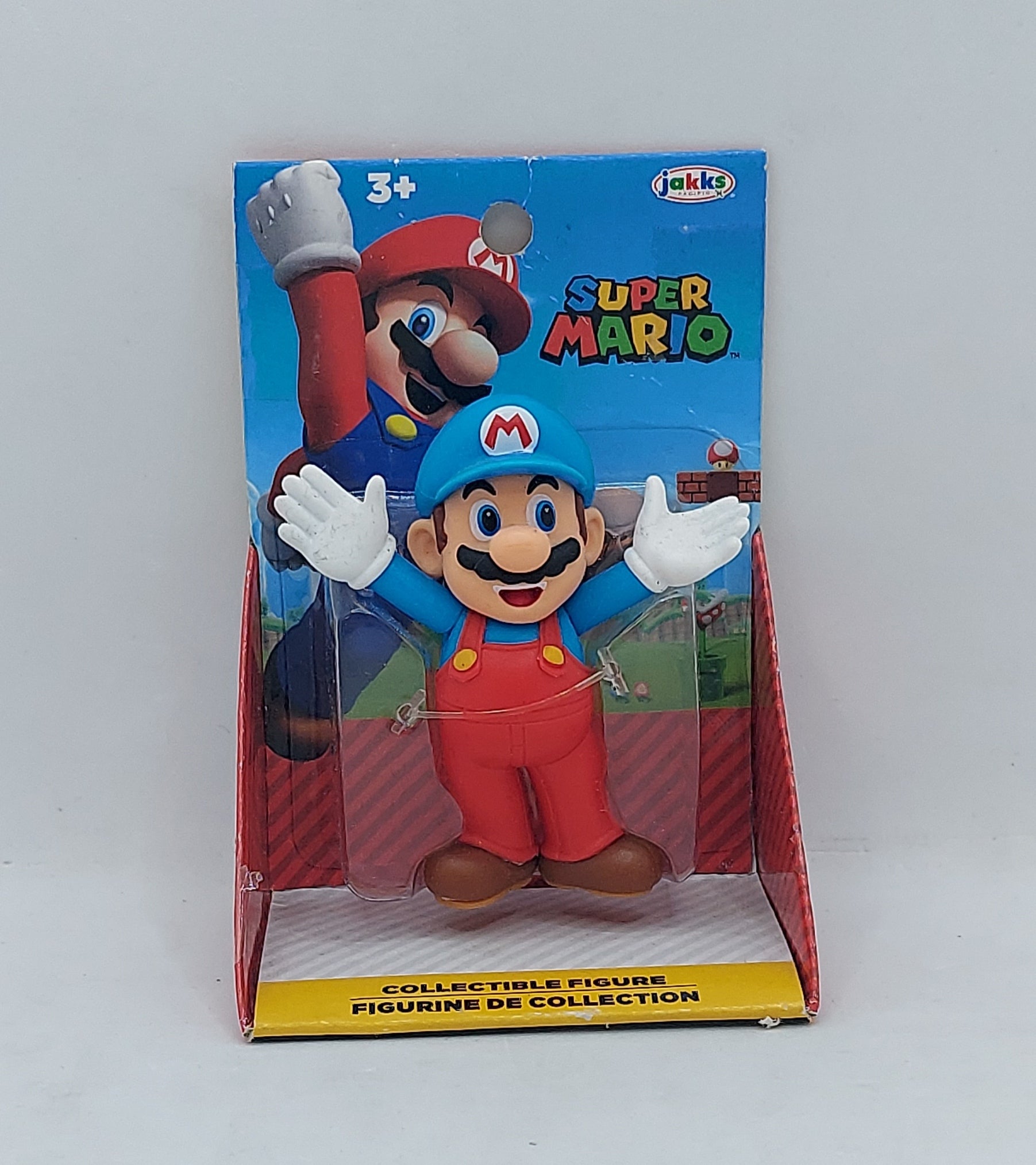 2021 Jakks Pacific Nintendo Super Mario 2.5” Ice Mario Figure Arms Up