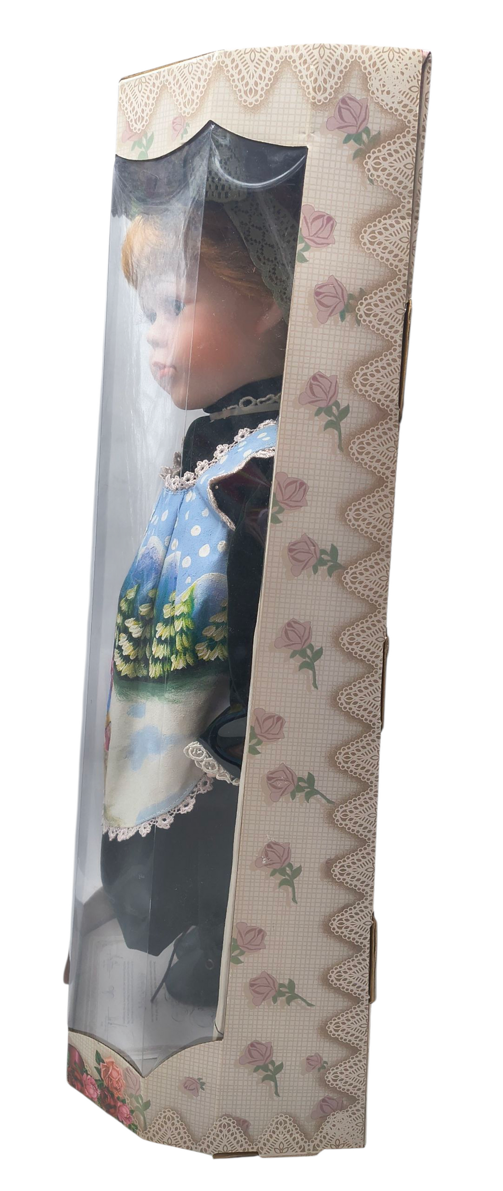 Adorable Memories Bisque Porcelain Doll Holiday 18" Hand Painted Snowman Dress image 4