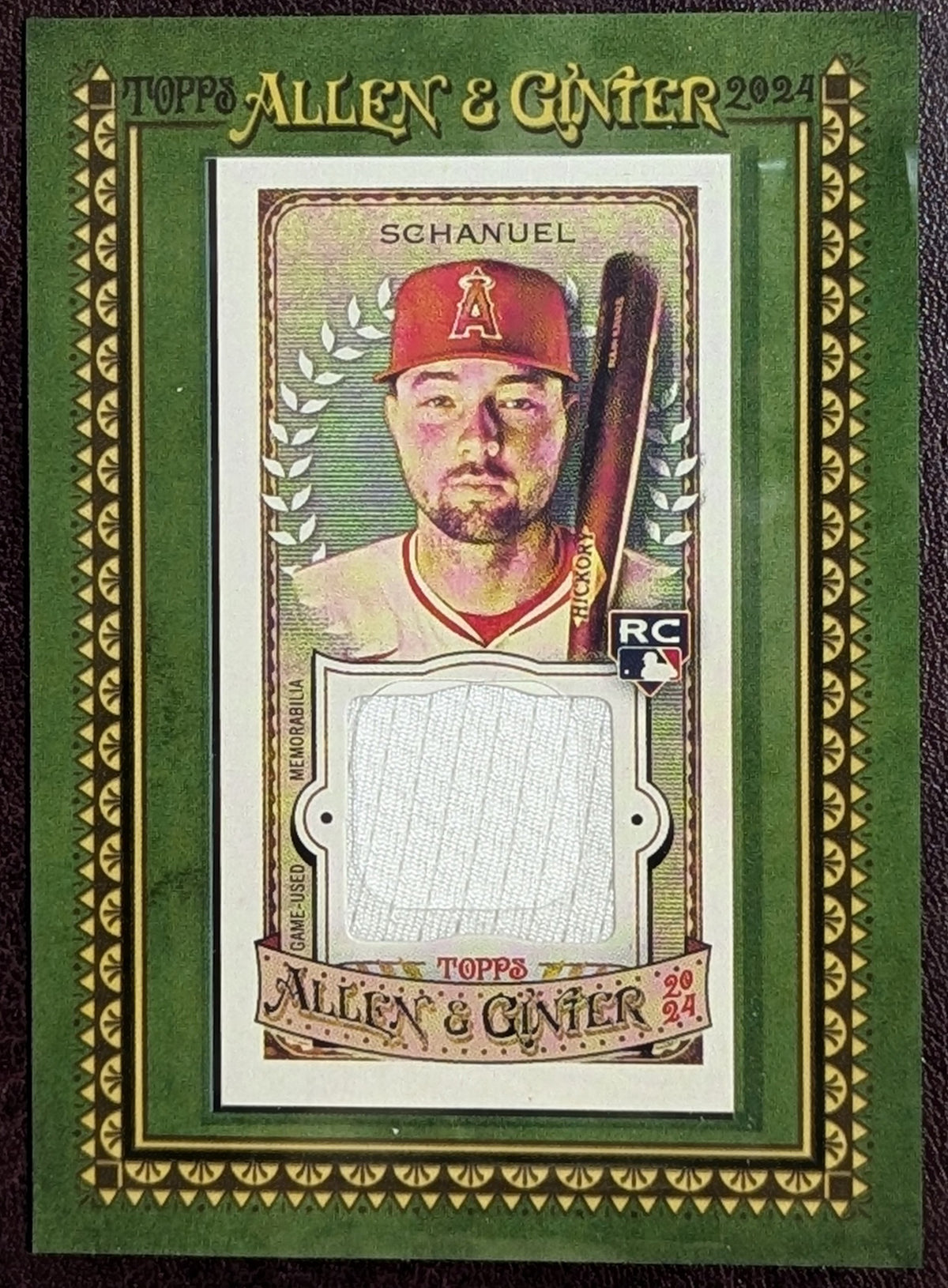 2024 Topps Allen & Ginter #MFR-NS Nolan Schanuel Angels Framed Mini Relics
