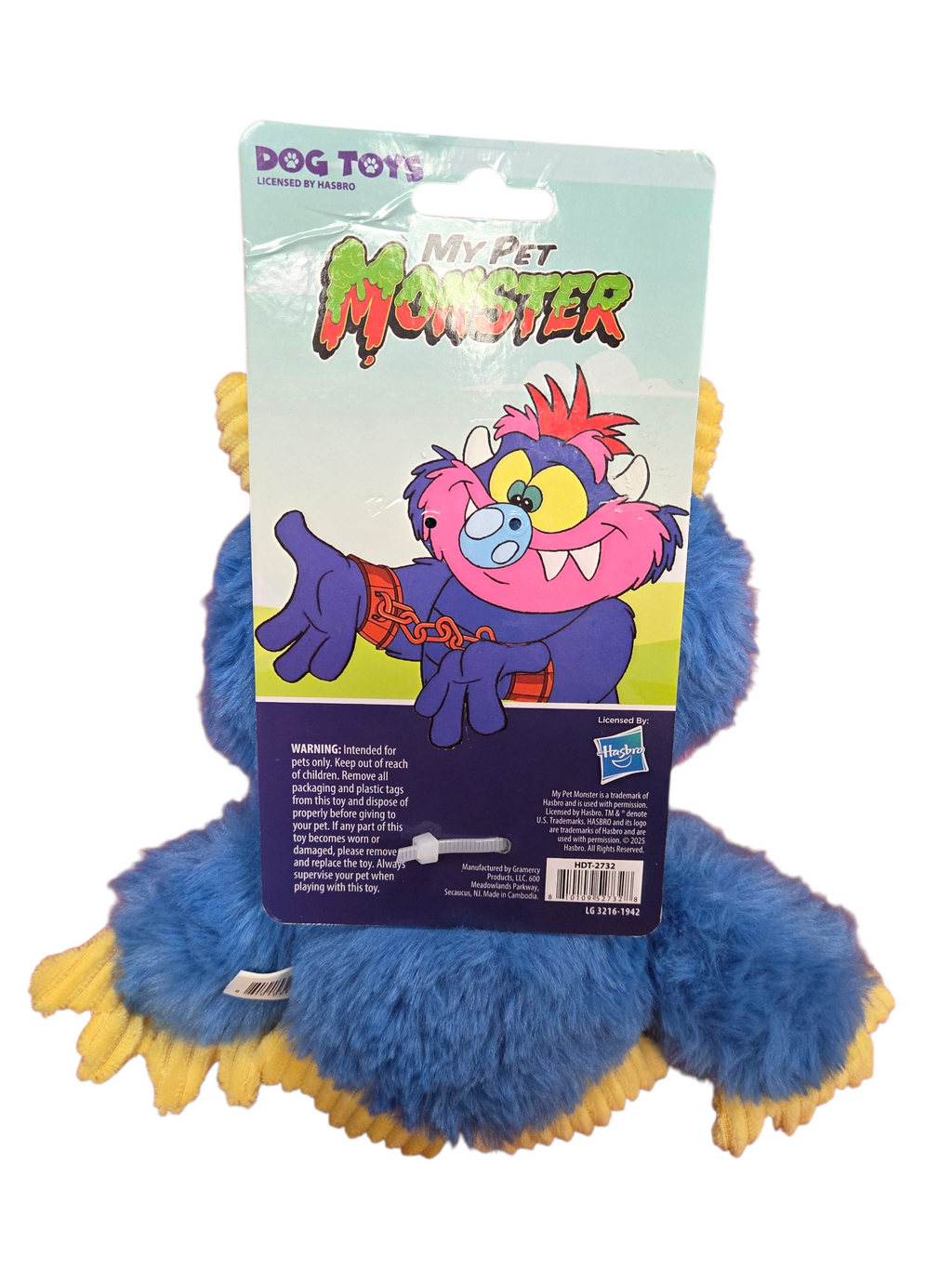 Hasbro My Pet Monster Squeak & Crinkle Dog Toy 9.5" Plush image 2