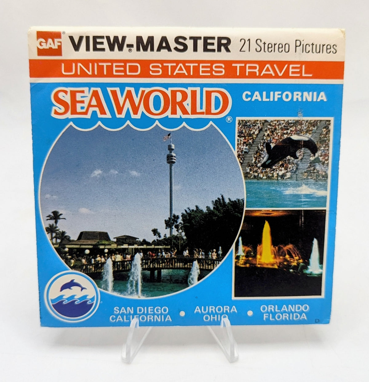 1976 GAF View-Master Sea World California 21 Stereo Pictures 3 Reel Pack