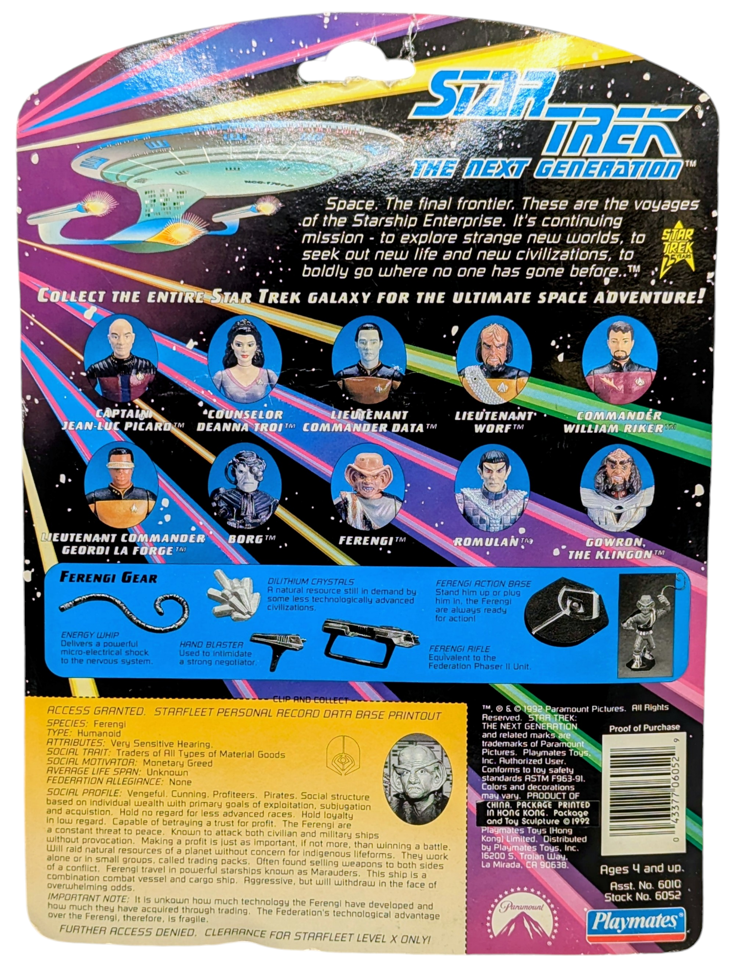 1993 Playmates Star Trek The Next Generation Ferengi Action Figure image 2