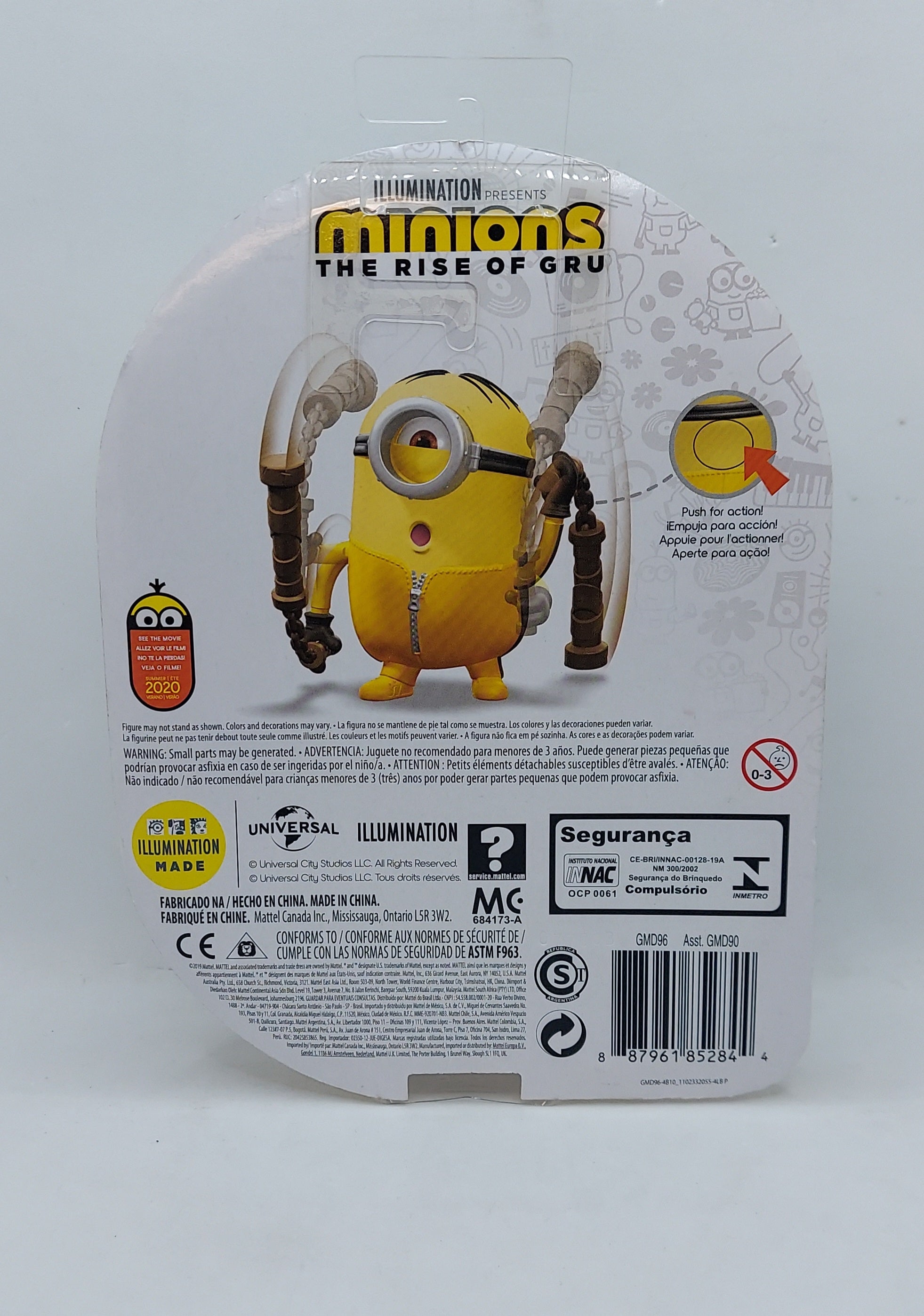 Mattel Minions: Rise of Gru Nunchuck Swinging Stuart Button Activated Figure image 2