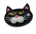 Gibson Black Cat Enamel Black White Brooch Pin 2” - DT