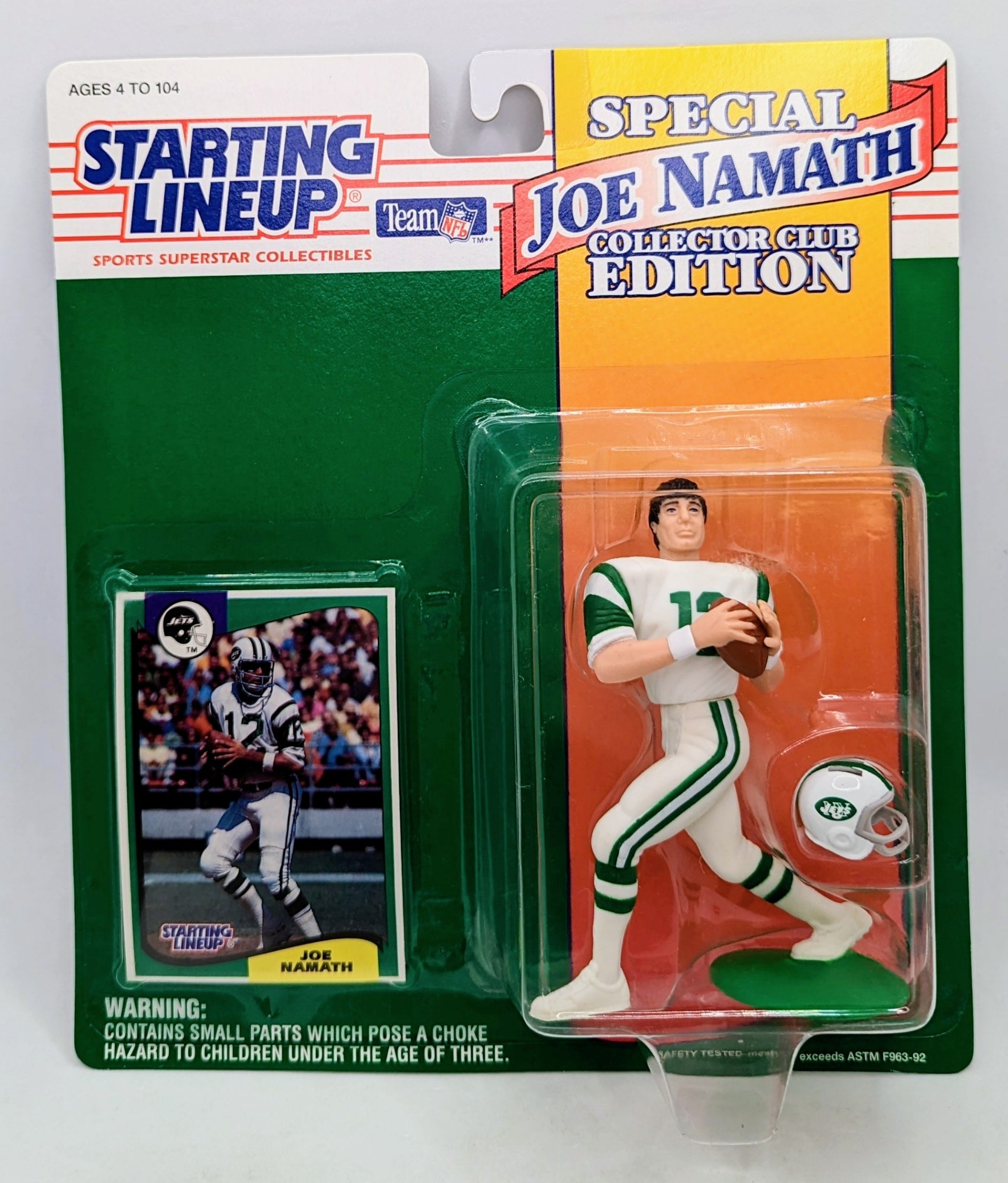 1994 Starting Lineup Collector Club Joe Namath New York Jets Football Figure