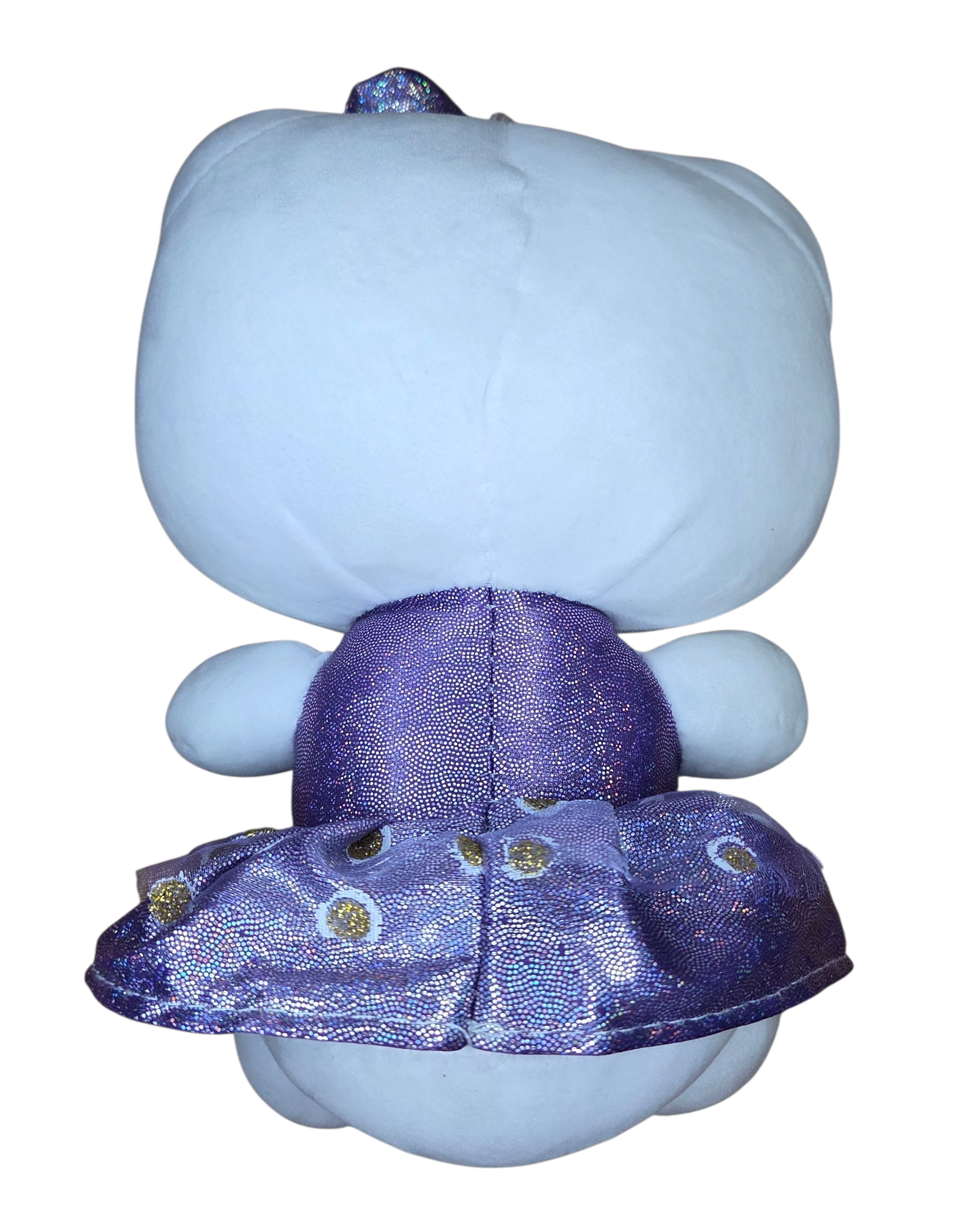 Sanrio Hello Kitty with Purple Sparkle Bow & Dress & Suction Cup Hanger 8" Plush image 2