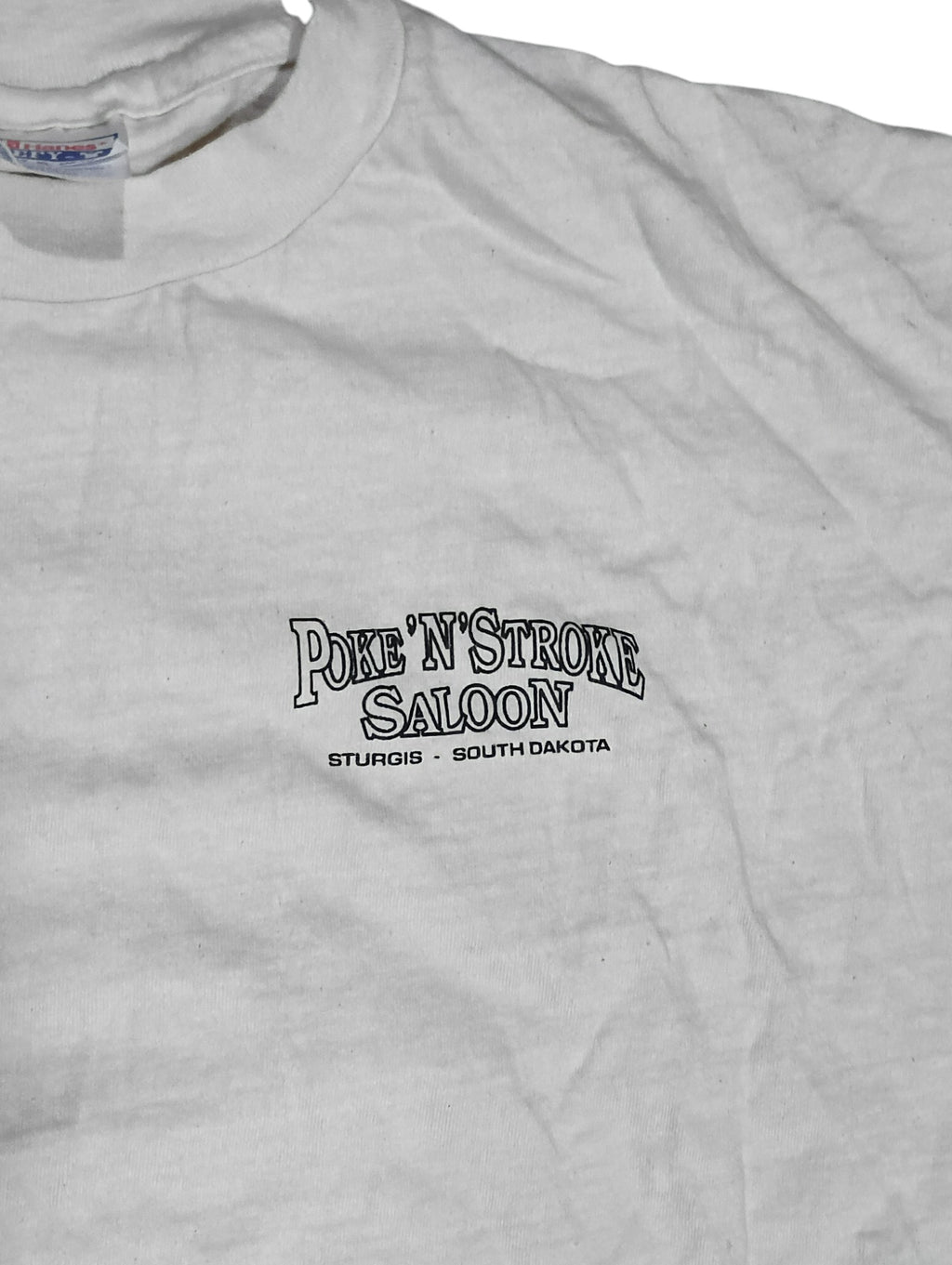 The Broken Spoke Saloon Poke n Stroke Sturgis SD Motorcycle Rally T-Shirt XL image 3