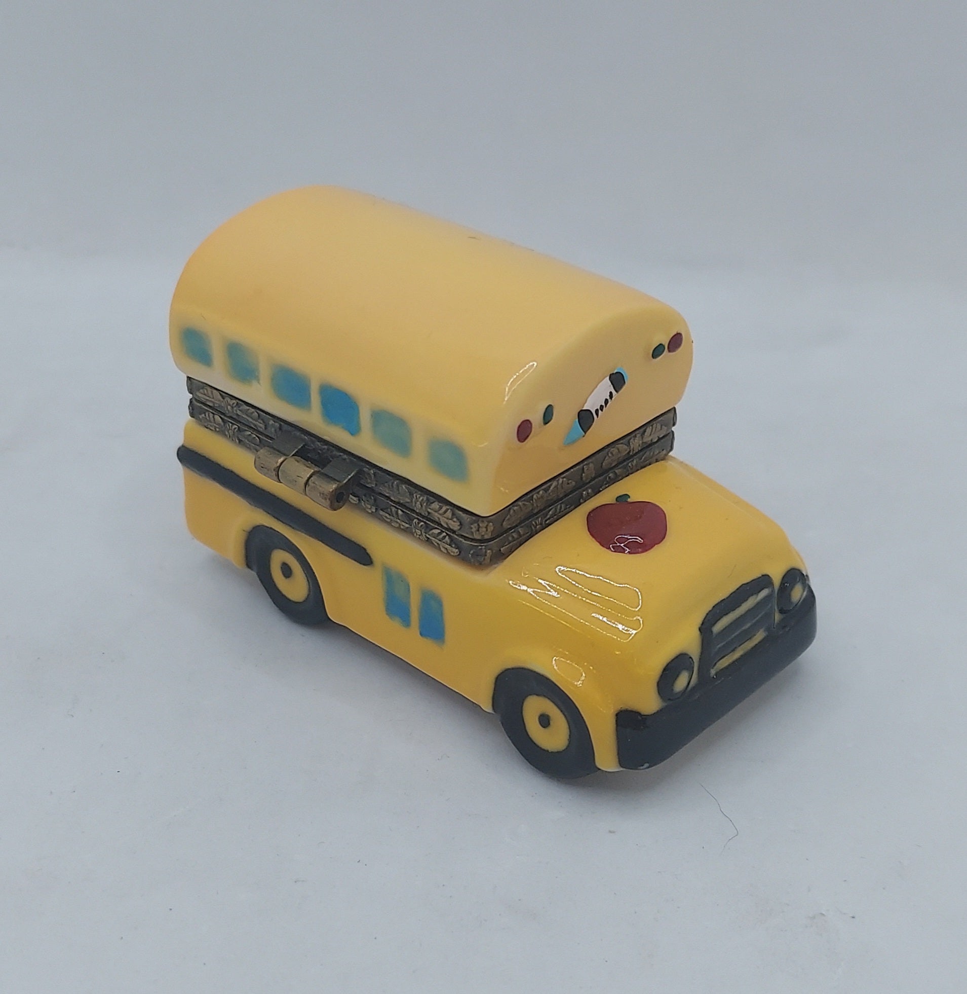 E&F Brown School Bus Ceramic Trinket Box image 2