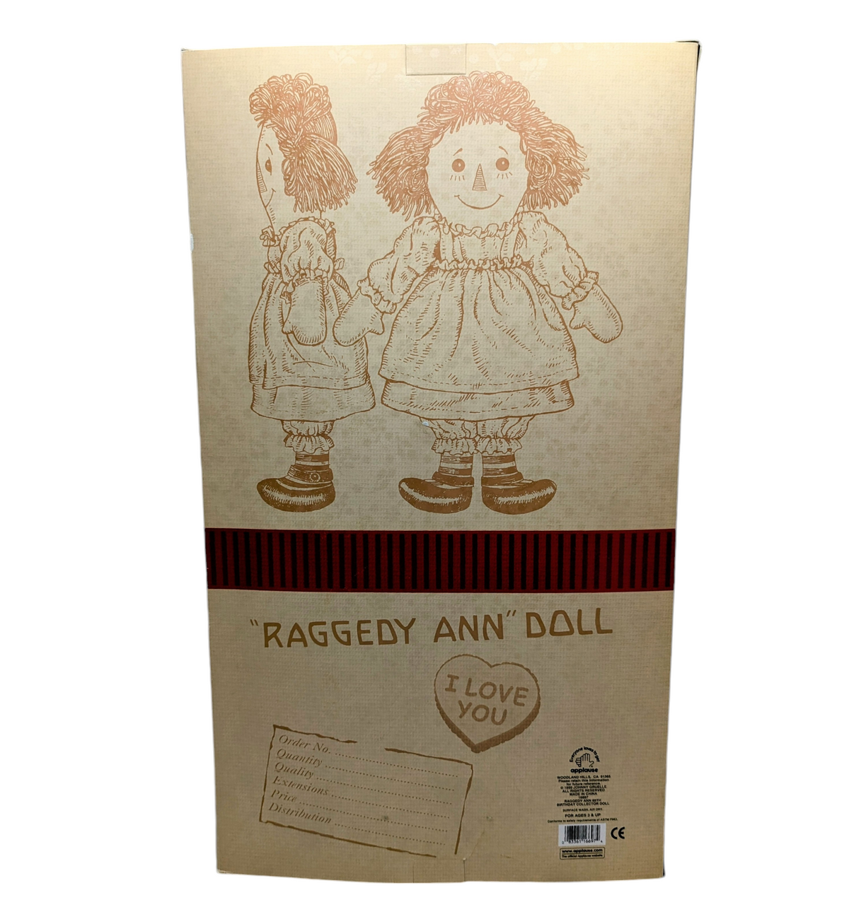 1999 Applause Raggedy Ann 85th Commemorative Birthday Edition 18" Doll image 3