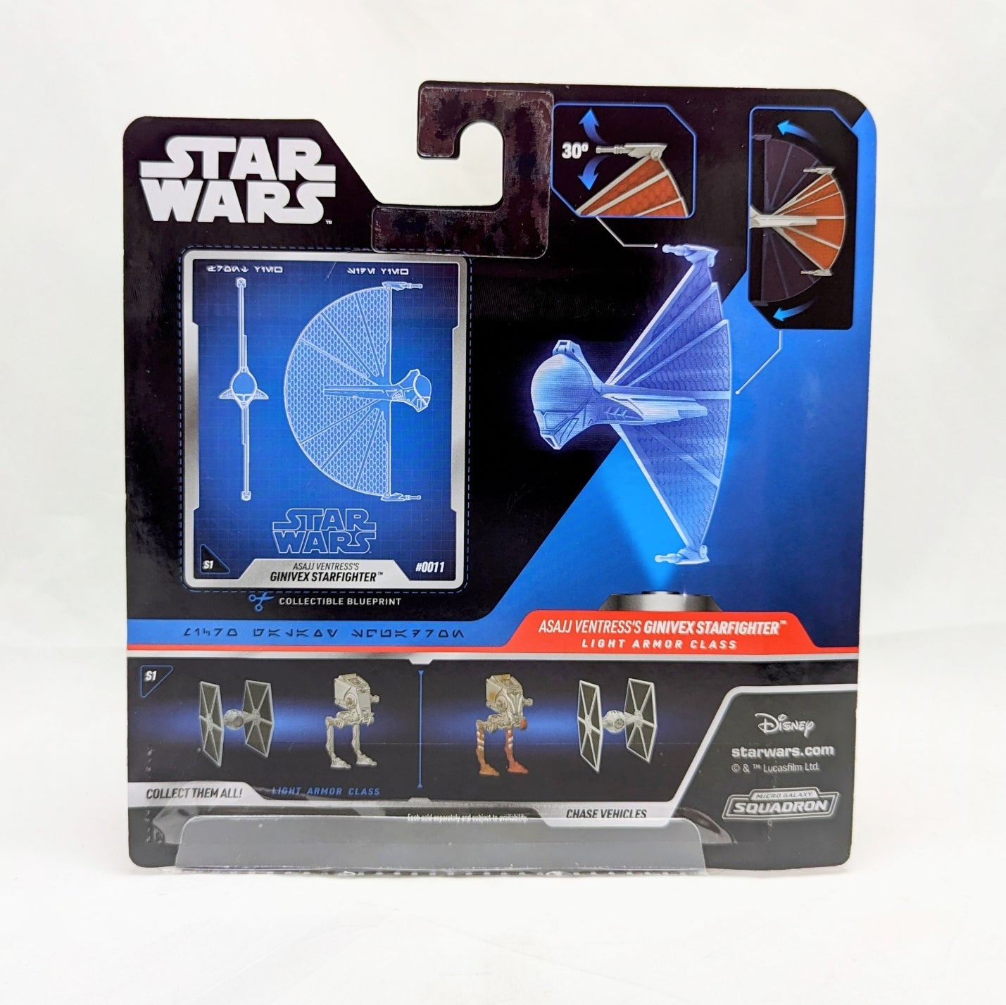 Jazwares Star Wars Micro Galaxy Squadron Ginivex Starfighter & Figure image 2