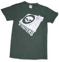 Vintage The Toasters Turntable Skull Record Player Green Small T-Shirt
