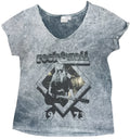 ASOS Stone Wash Rock & Roll 1973 Womens Rocker T-Shirt Size 6